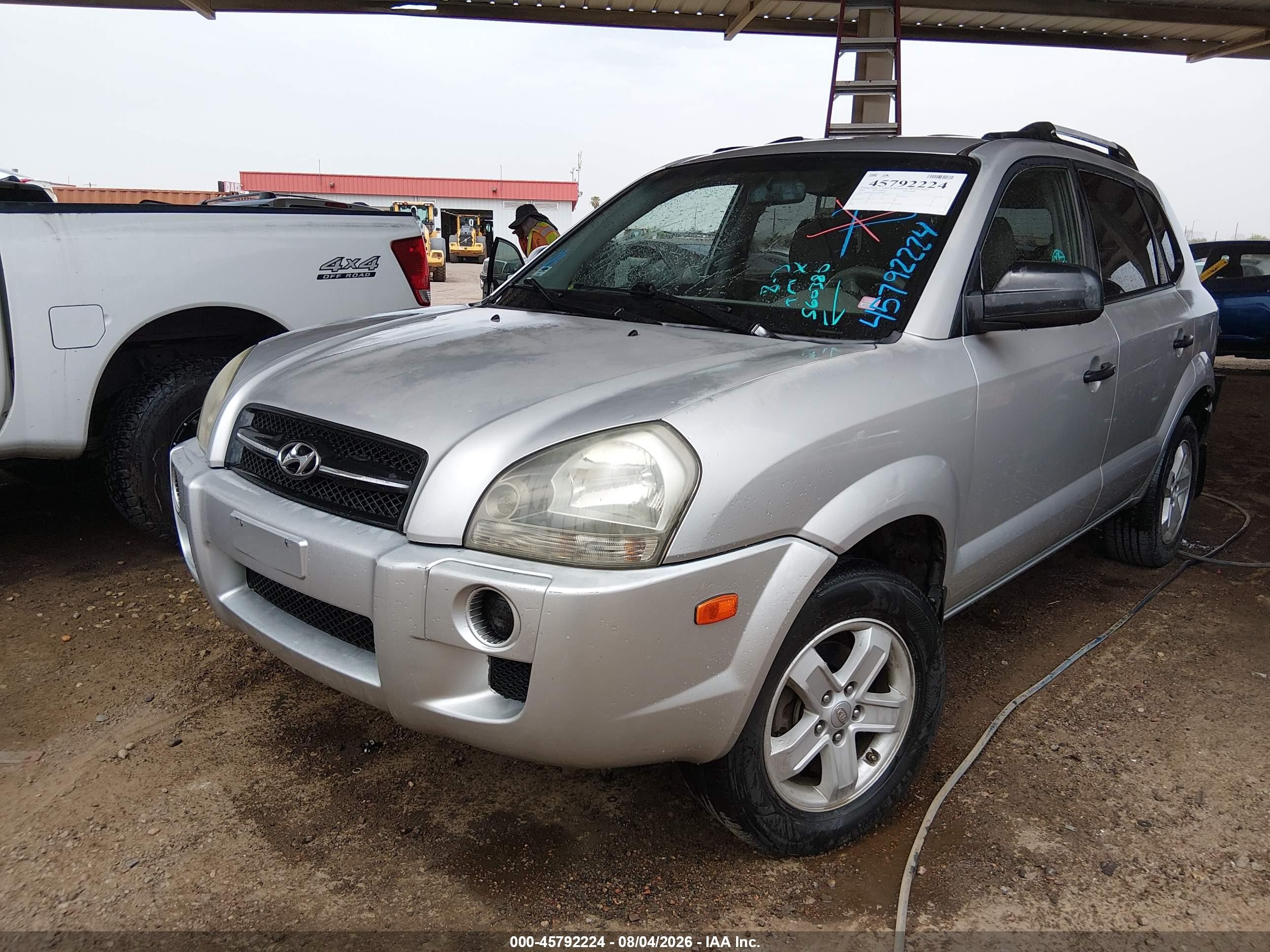 2007 Hyundai Tucson Gls Gray vin: KM8JM12B17U560380