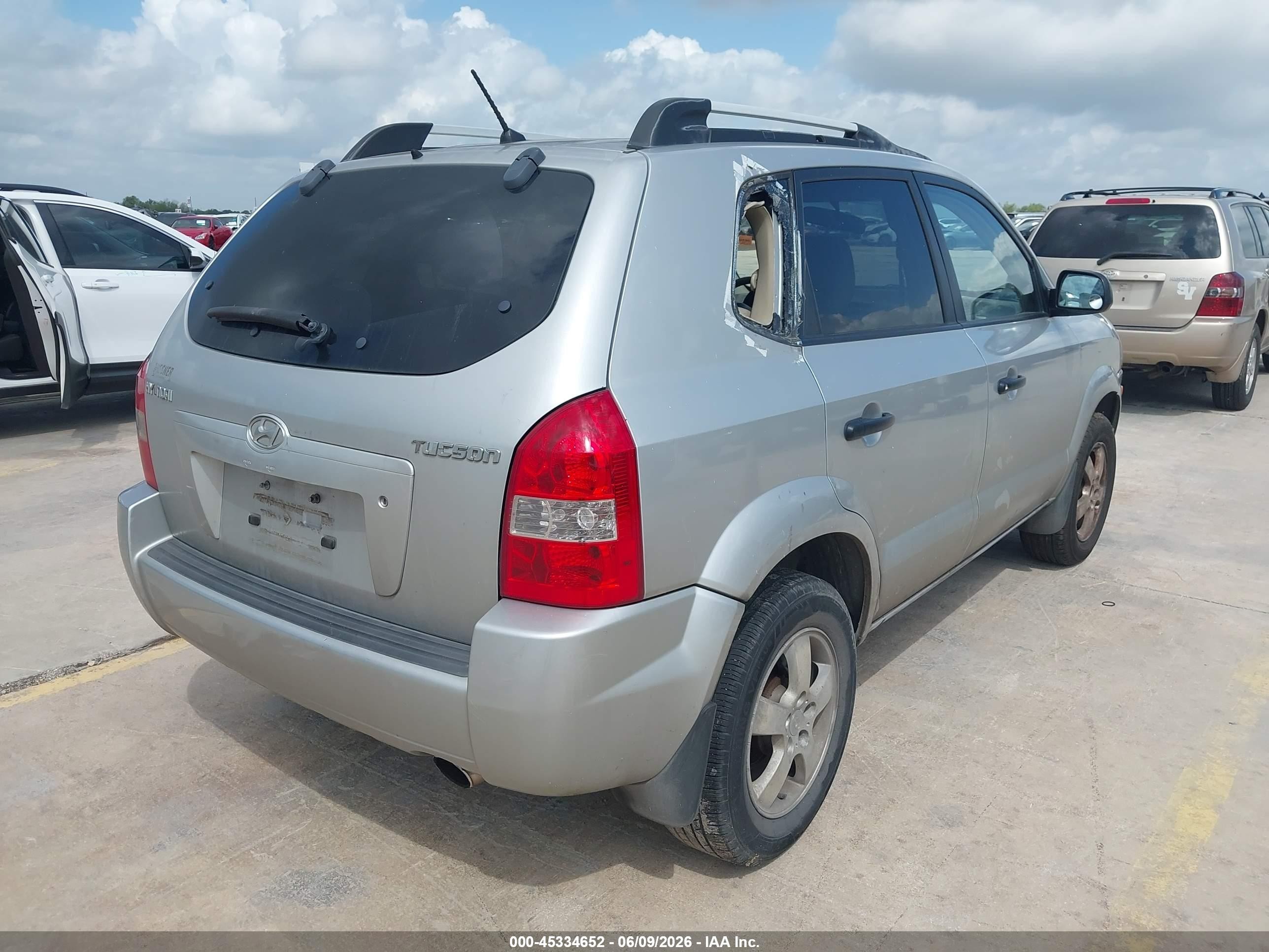 2007 Hyundai Tucson Gls Silver vin: KM8JM12B17U646496