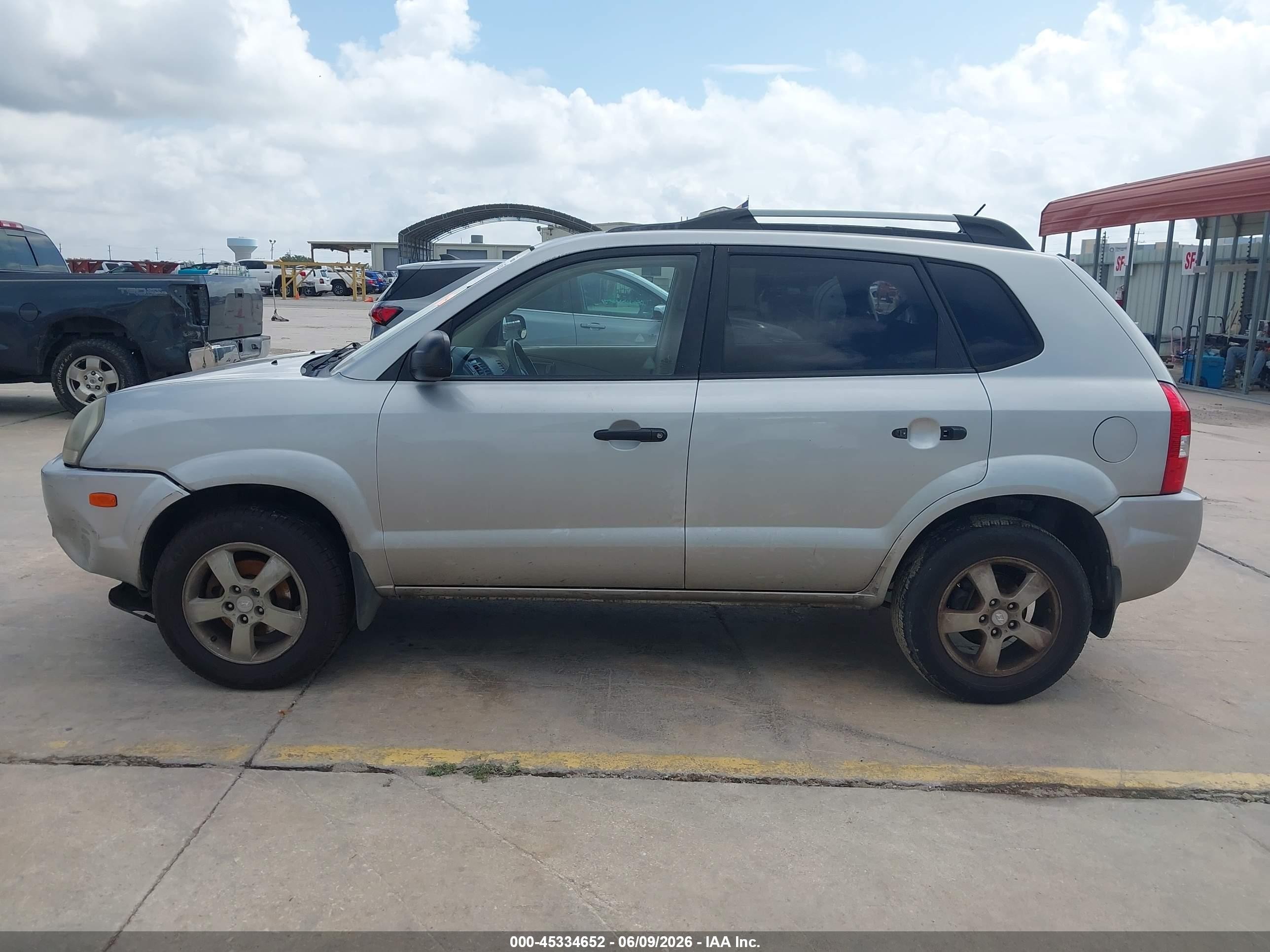 2007 Hyundai Tucson Gls Silver vin: KM8JM12B17U646496
