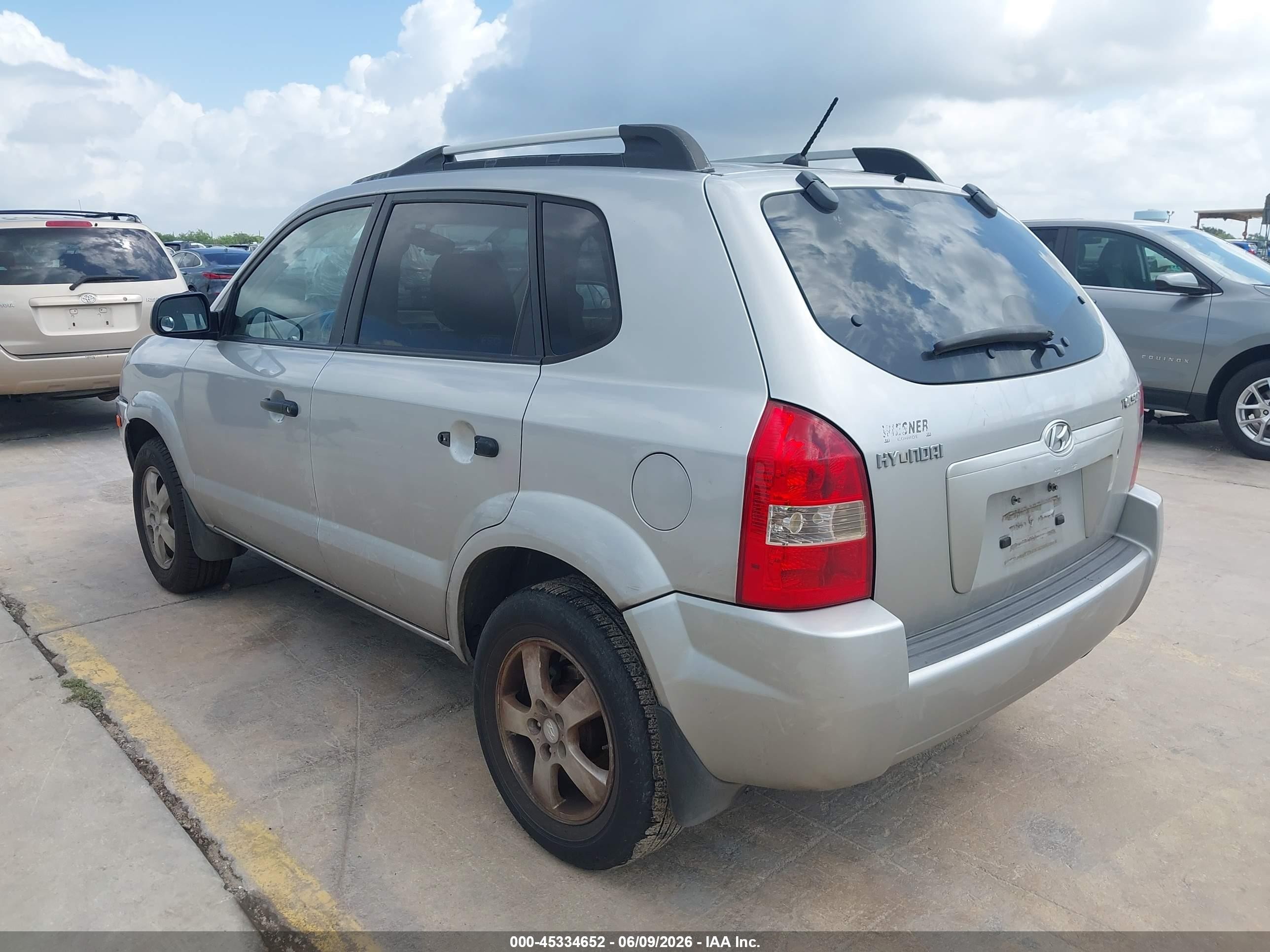 2007 Hyundai Tucson Gls Silver vin: KM8JM12B17U646496