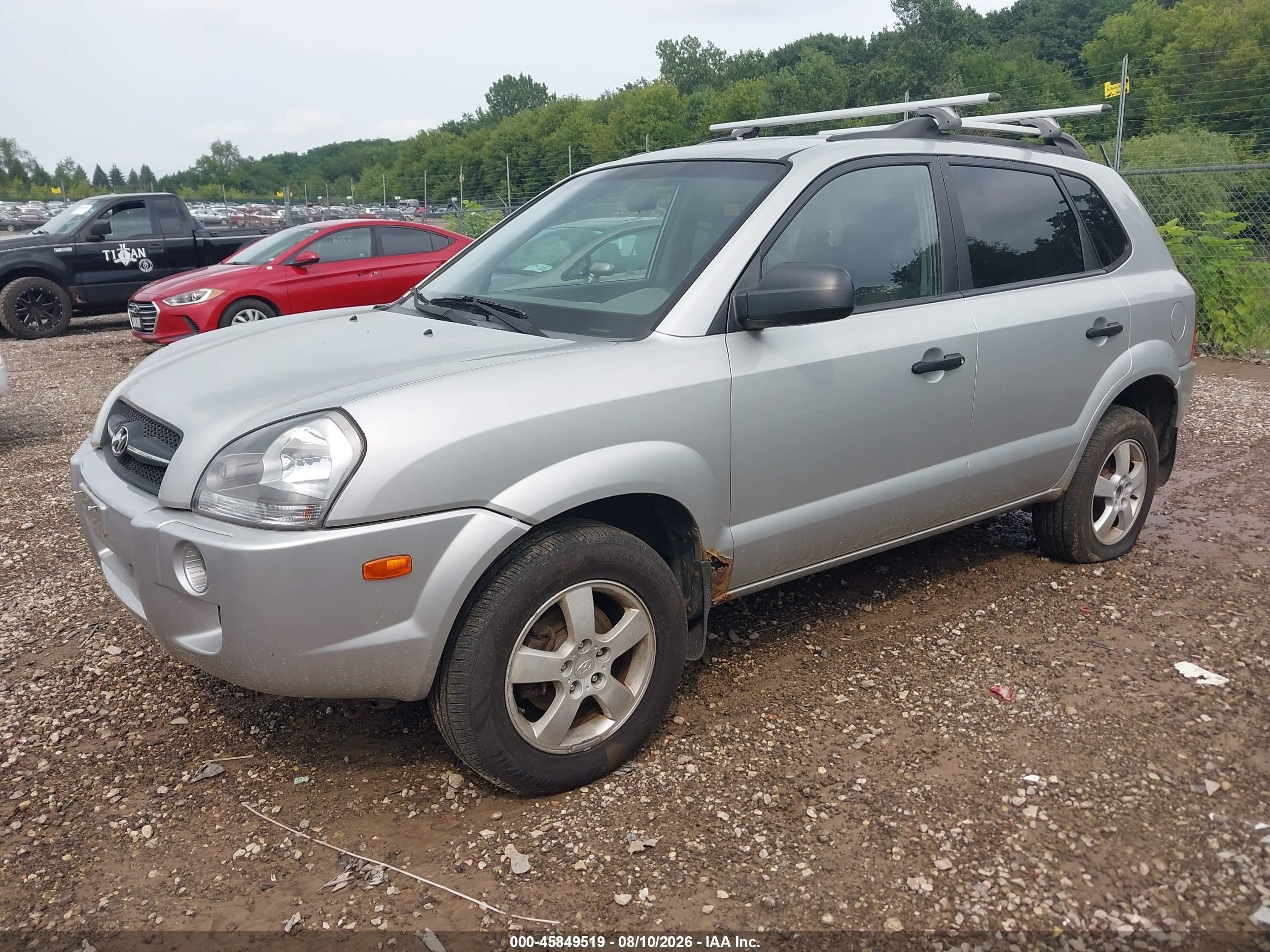 2007 Hyundai Tucson Gls Серебряный vin: KM8JM12B17U646689