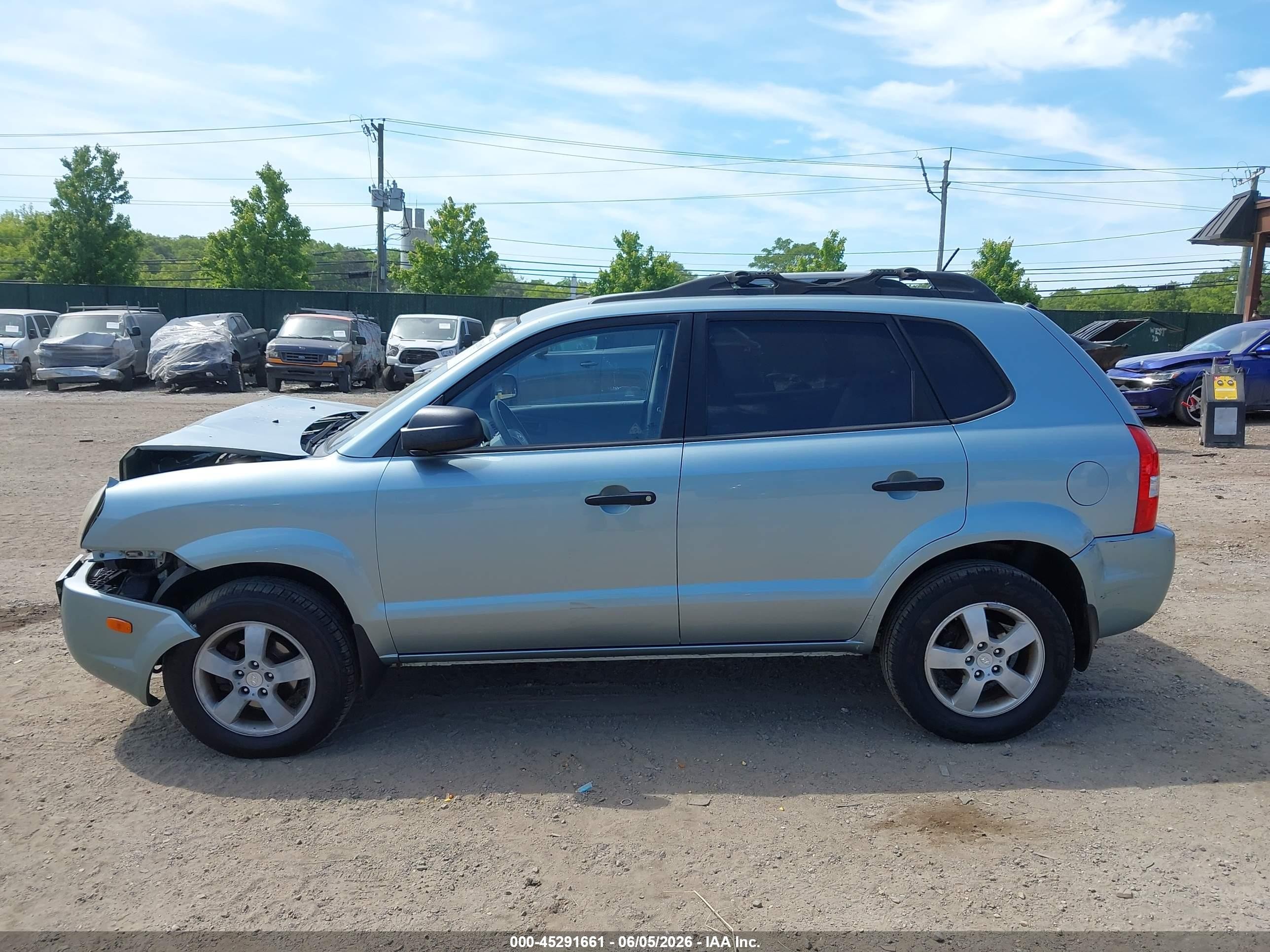 2008 Hyundai Tucson Gls Blue vin: KM8JM12B18U911127