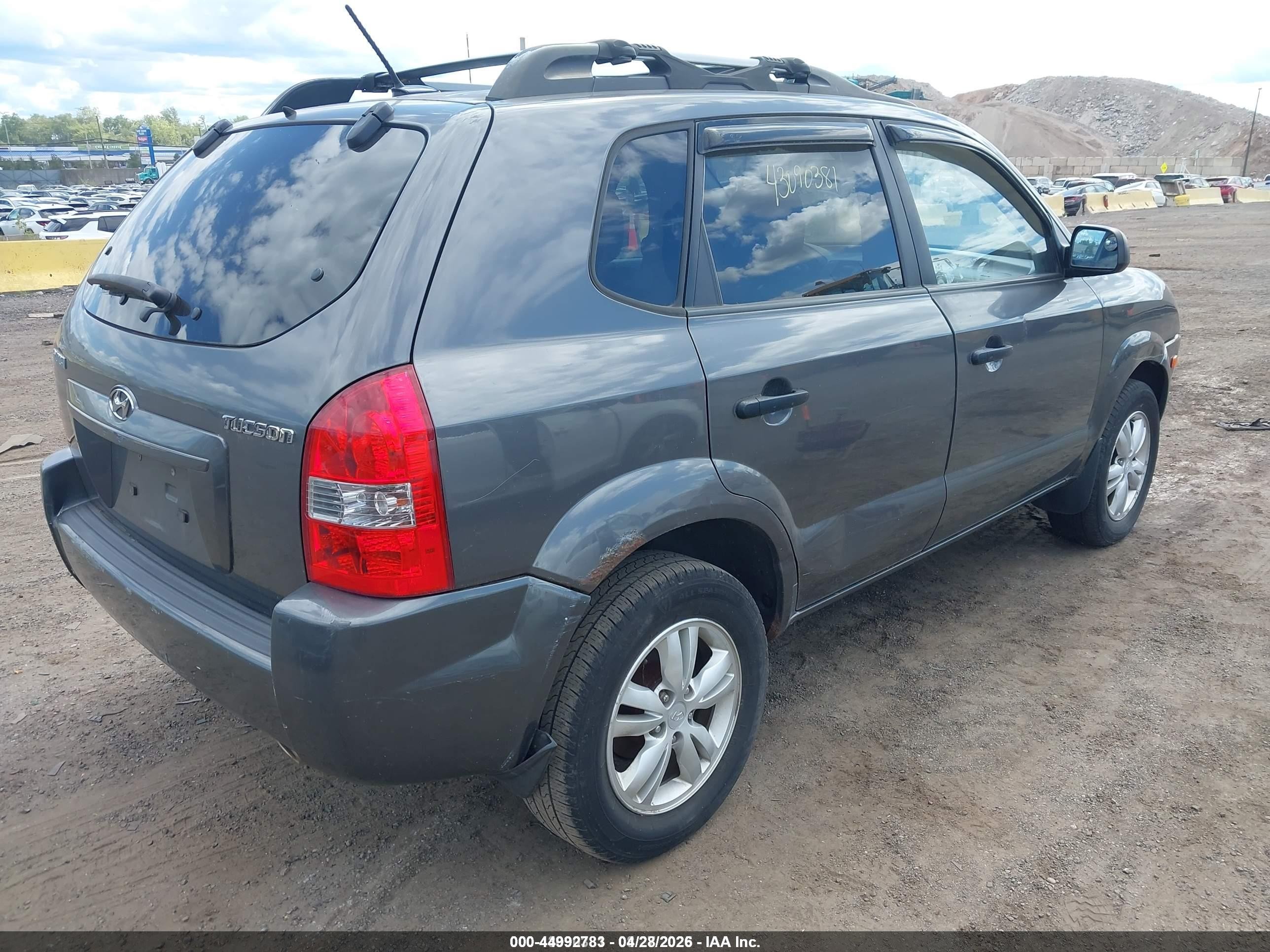 2009 Hyundai Tucson Gls Gray vin: KM8JM12B19U972110
