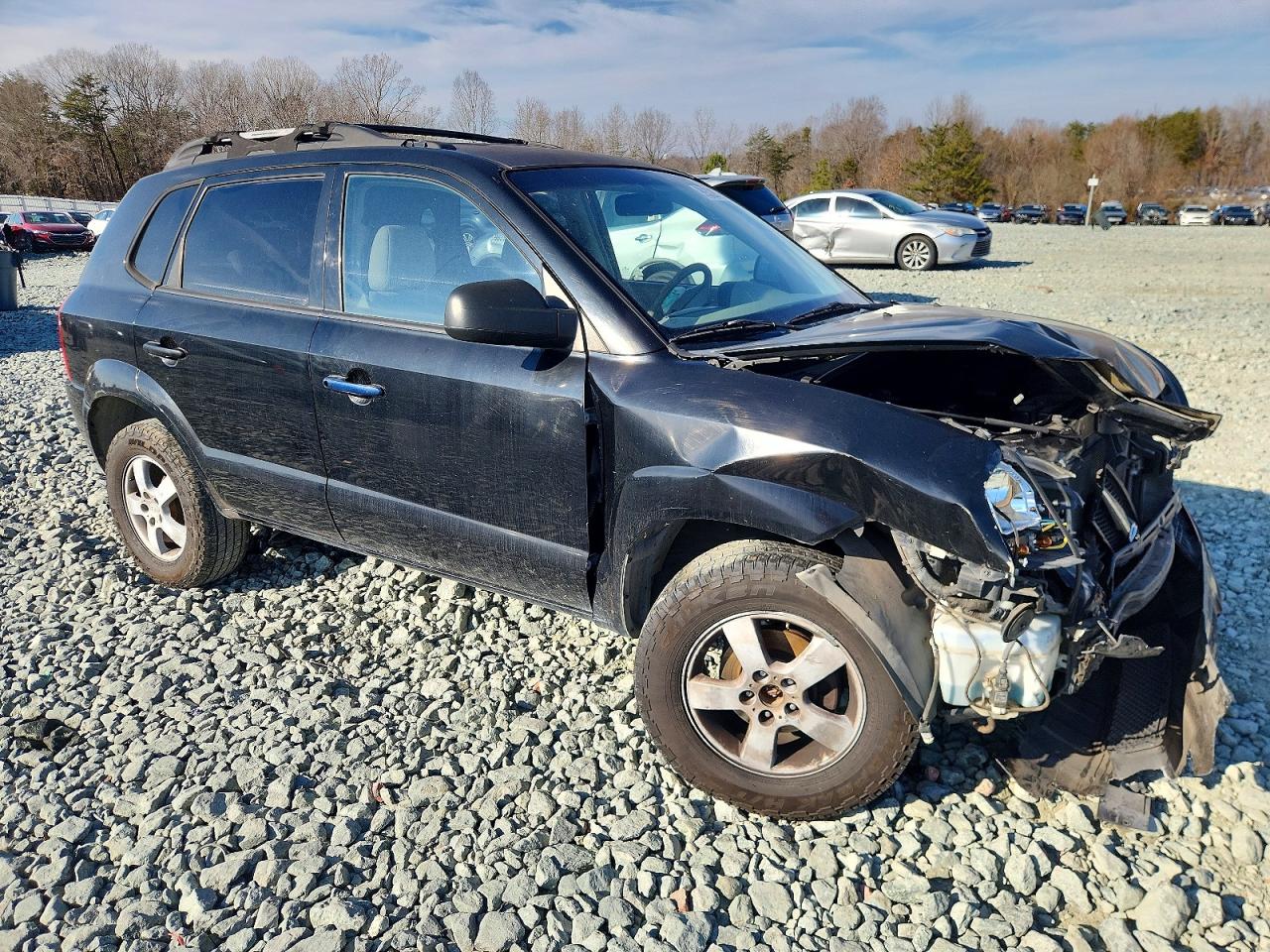 2005 Hyundai Tucson Gl Черный vin: KM8JM12B25U234262