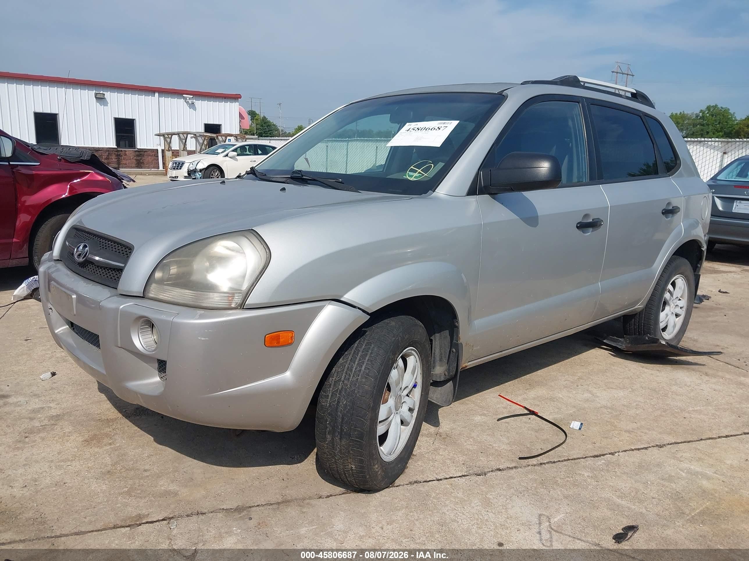 2008 Hyundai Tucson Gls Серебряный vin: KM8JM12B28U872838