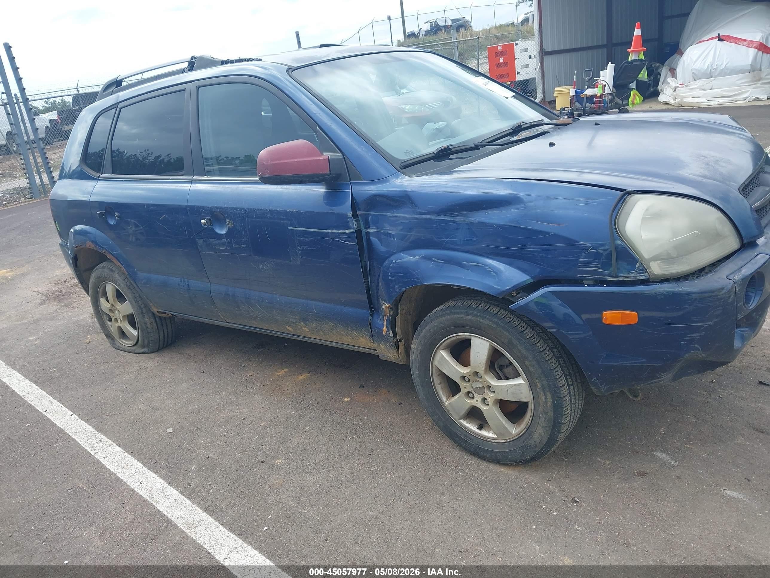 2005 Hyundai Tucson Gl Blue vin: KM8JM12B35U068267