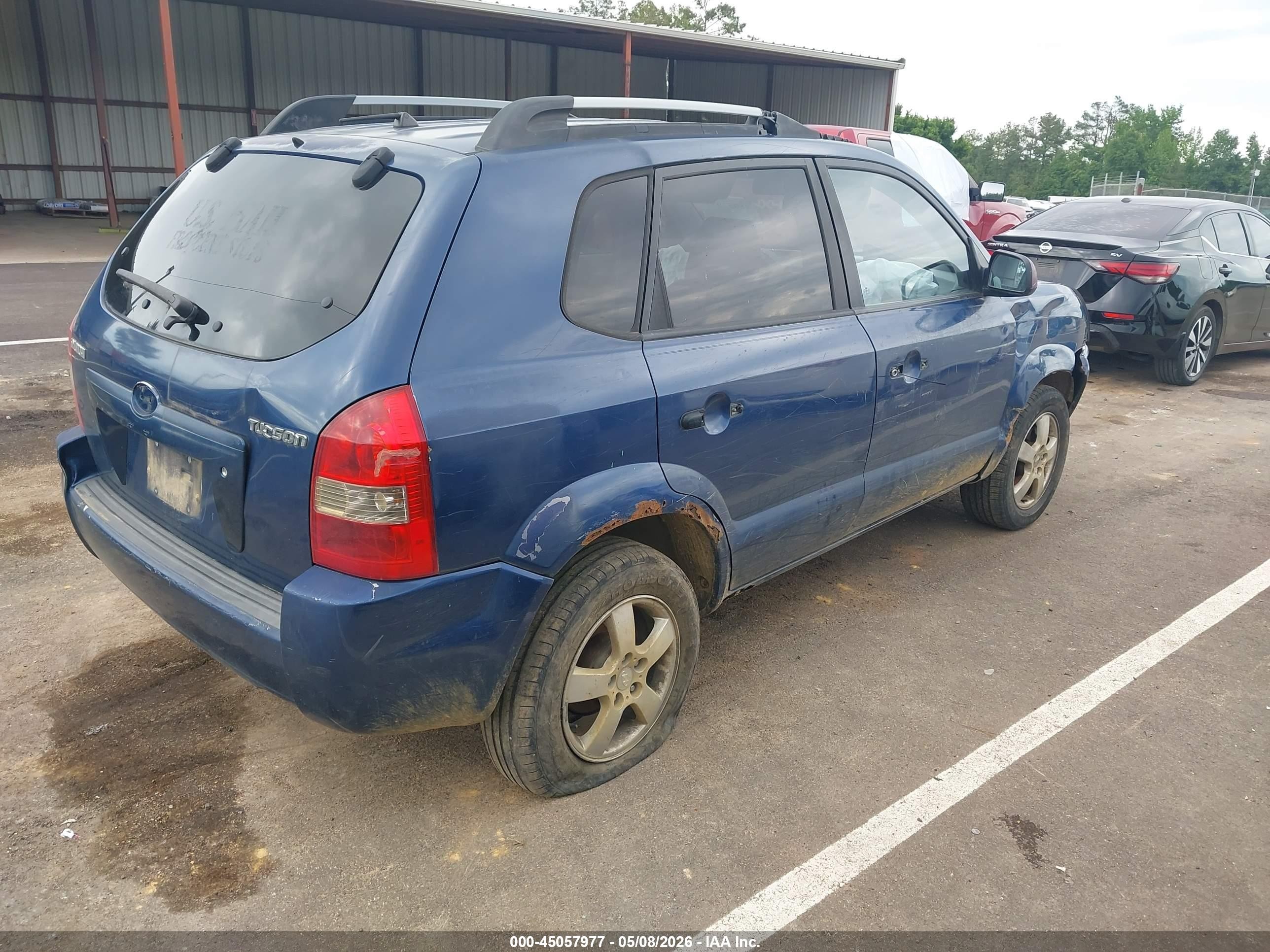 2005 Hyundai Tucson Gl Blue vin: KM8JM12B35U068267
