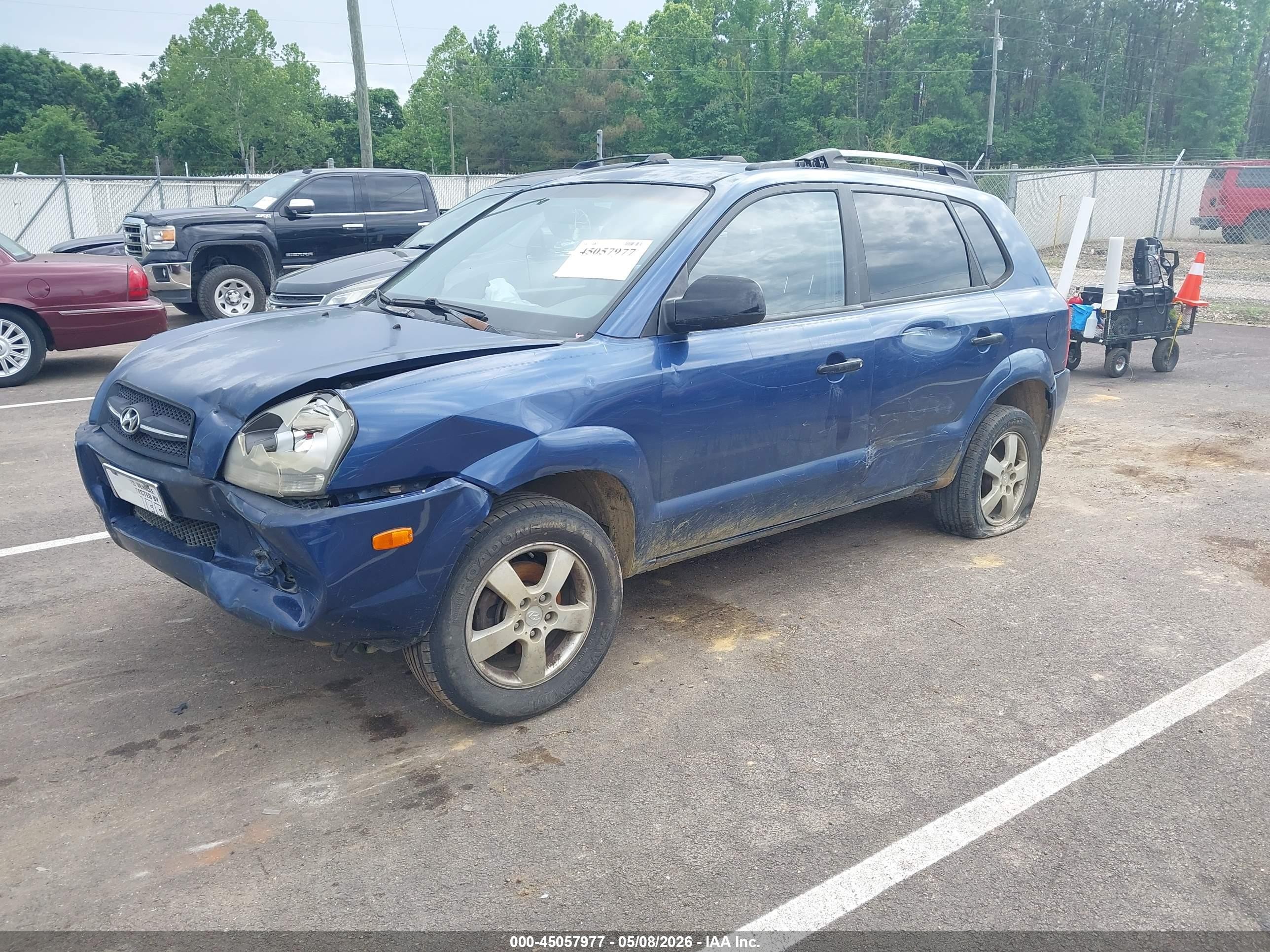 2005 Hyundai Tucson Gl Blue vin: KM8JM12B35U068267