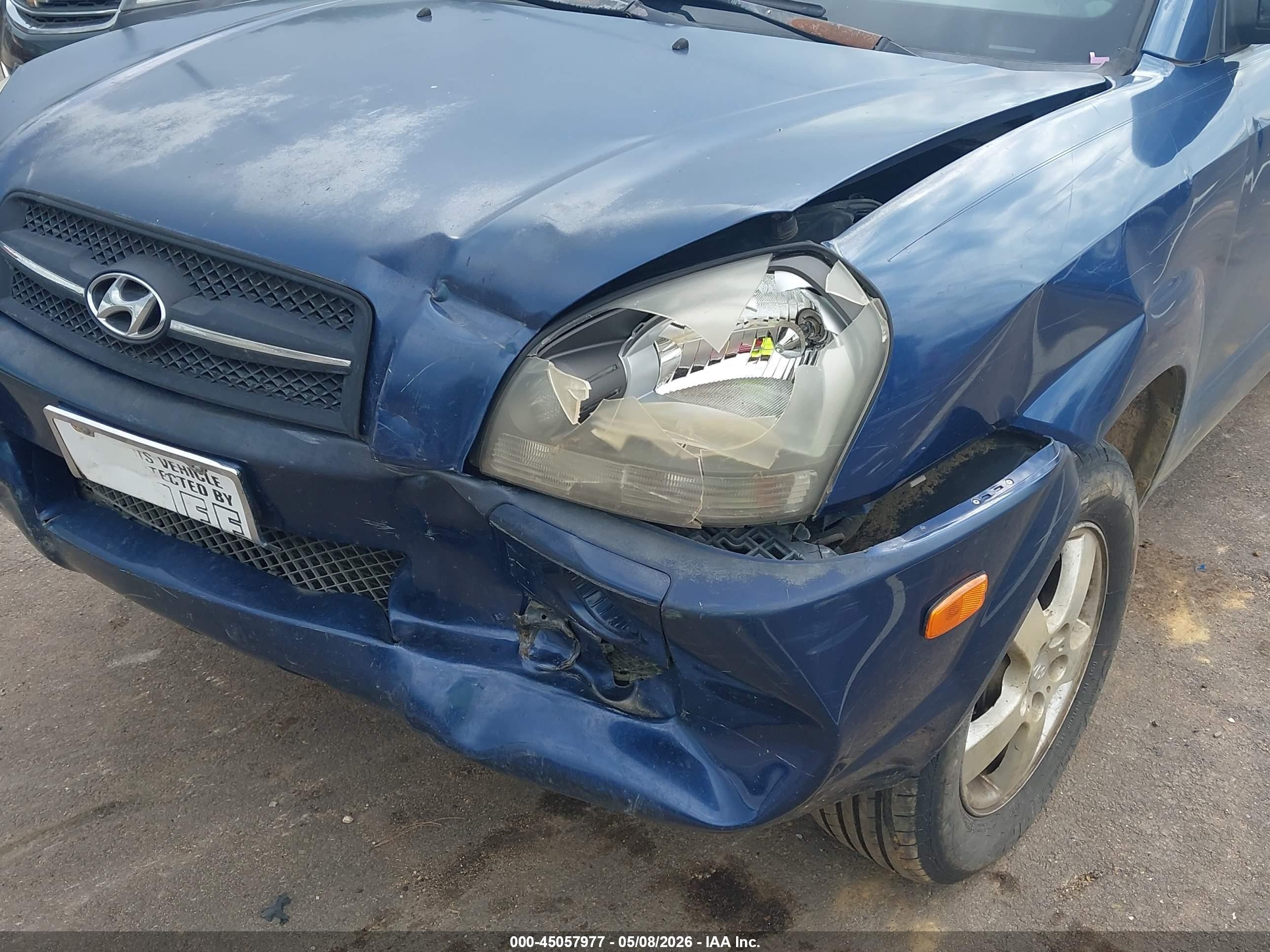 2005 Hyundai Tucson Gl Blue vin: KM8JM12B35U068267