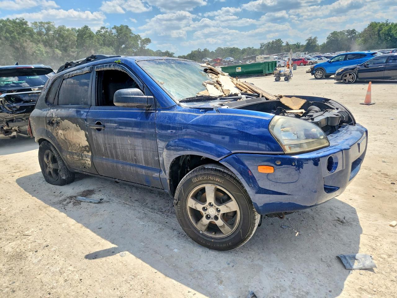 2006 Hyundai Tucson Gl Blue vin: KM8JM12B36U287084