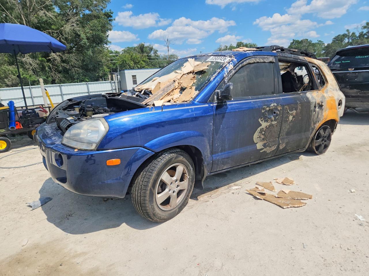 2006 Hyundai Tucson Gl Blue vin: KM8JM12B36U287084