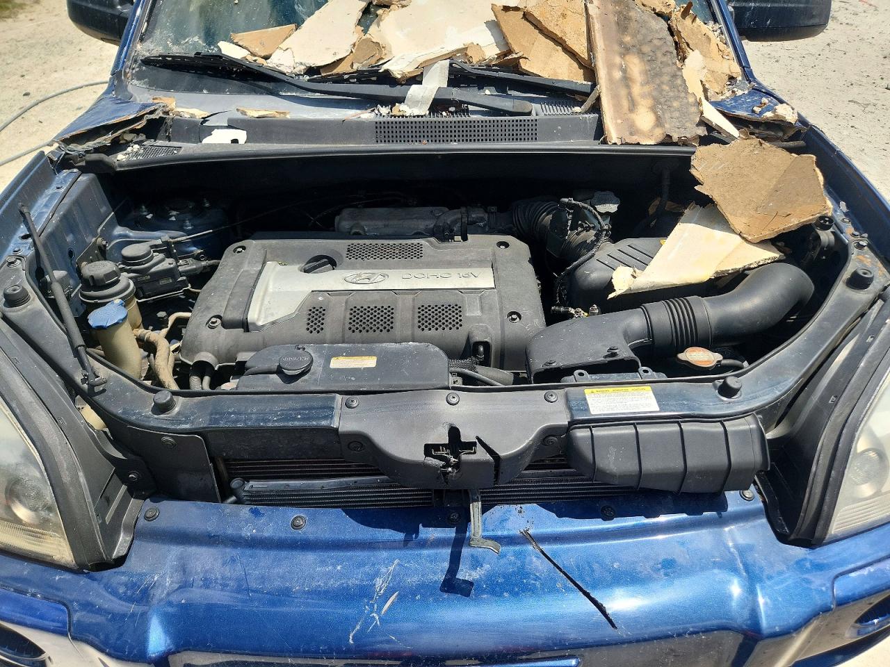 2006 Hyundai Tucson Gl Blue vin: KM8JM12B36U287084
