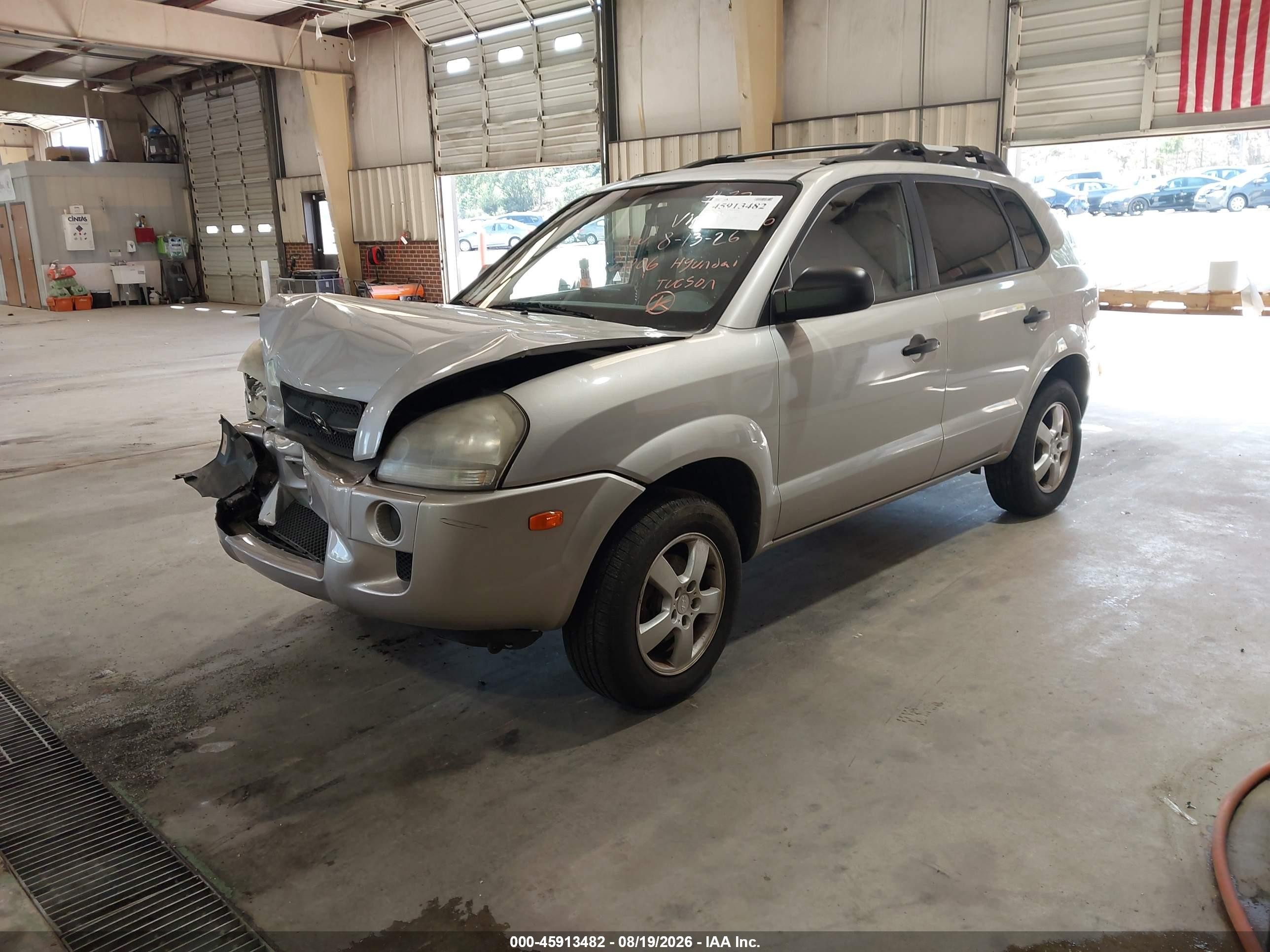 2006 Hyundai Tucson Gl Silver vin: KM8JM12B36U473000