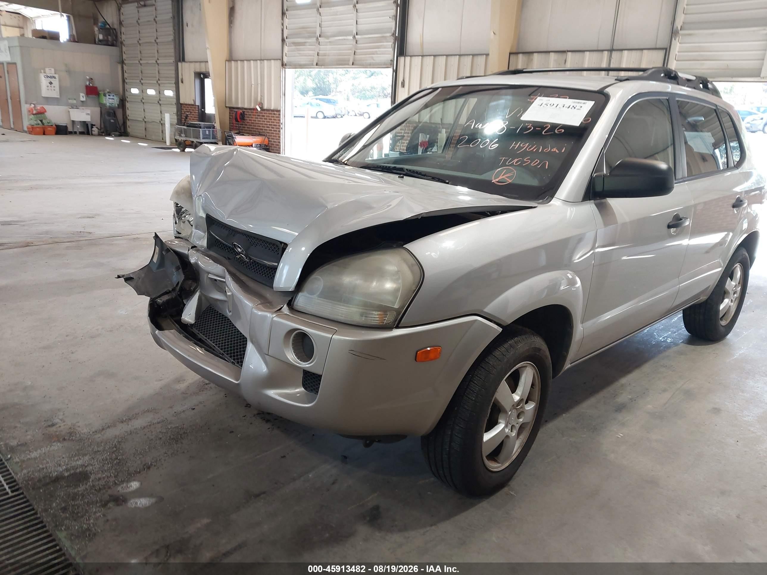 2006 Hyundai Tucson Gl Silver vin: KM8JM12B36U473000