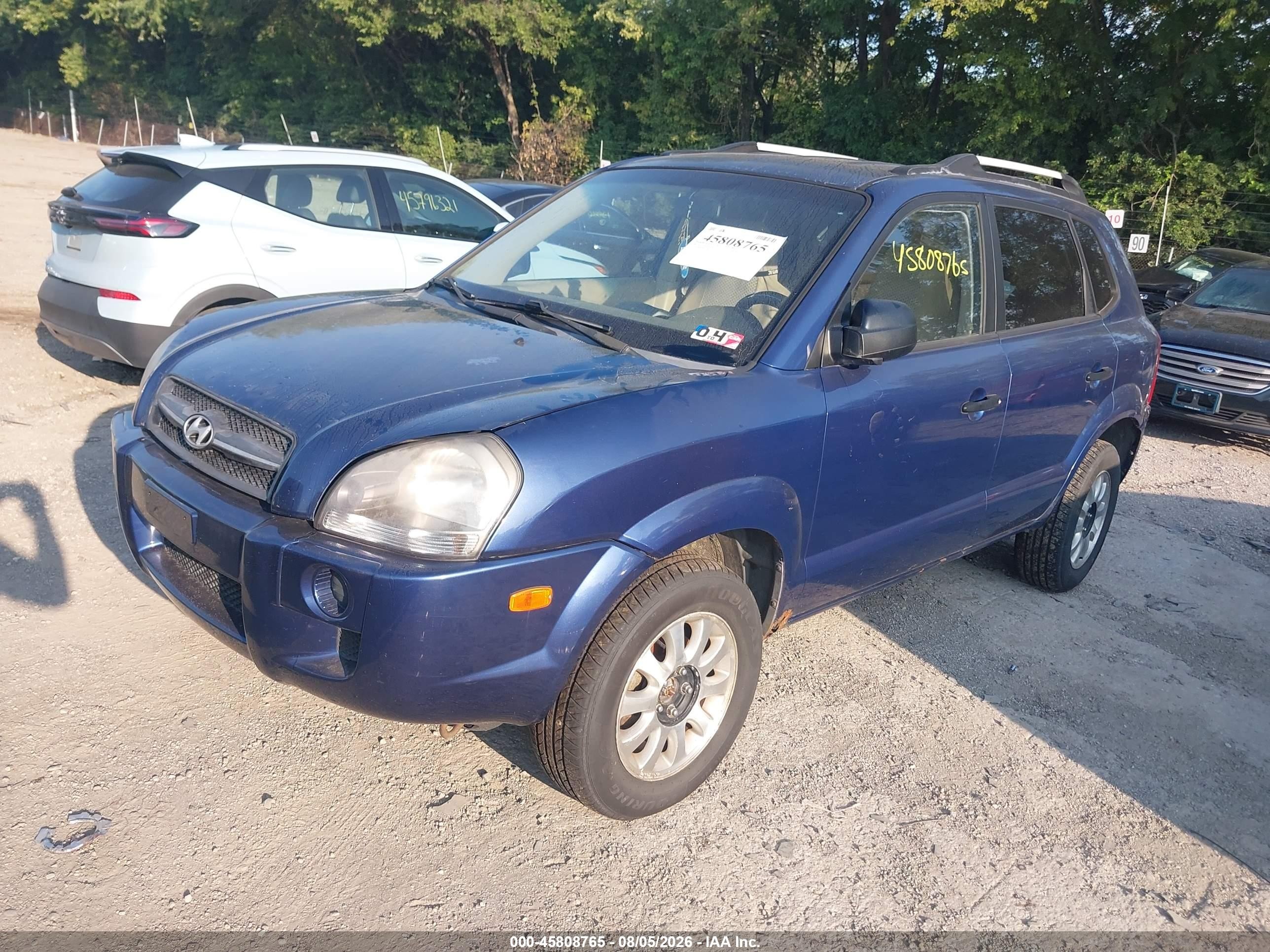 2007 Hyundai Tucson Gls Blue vin: KM8JM12B37U560302