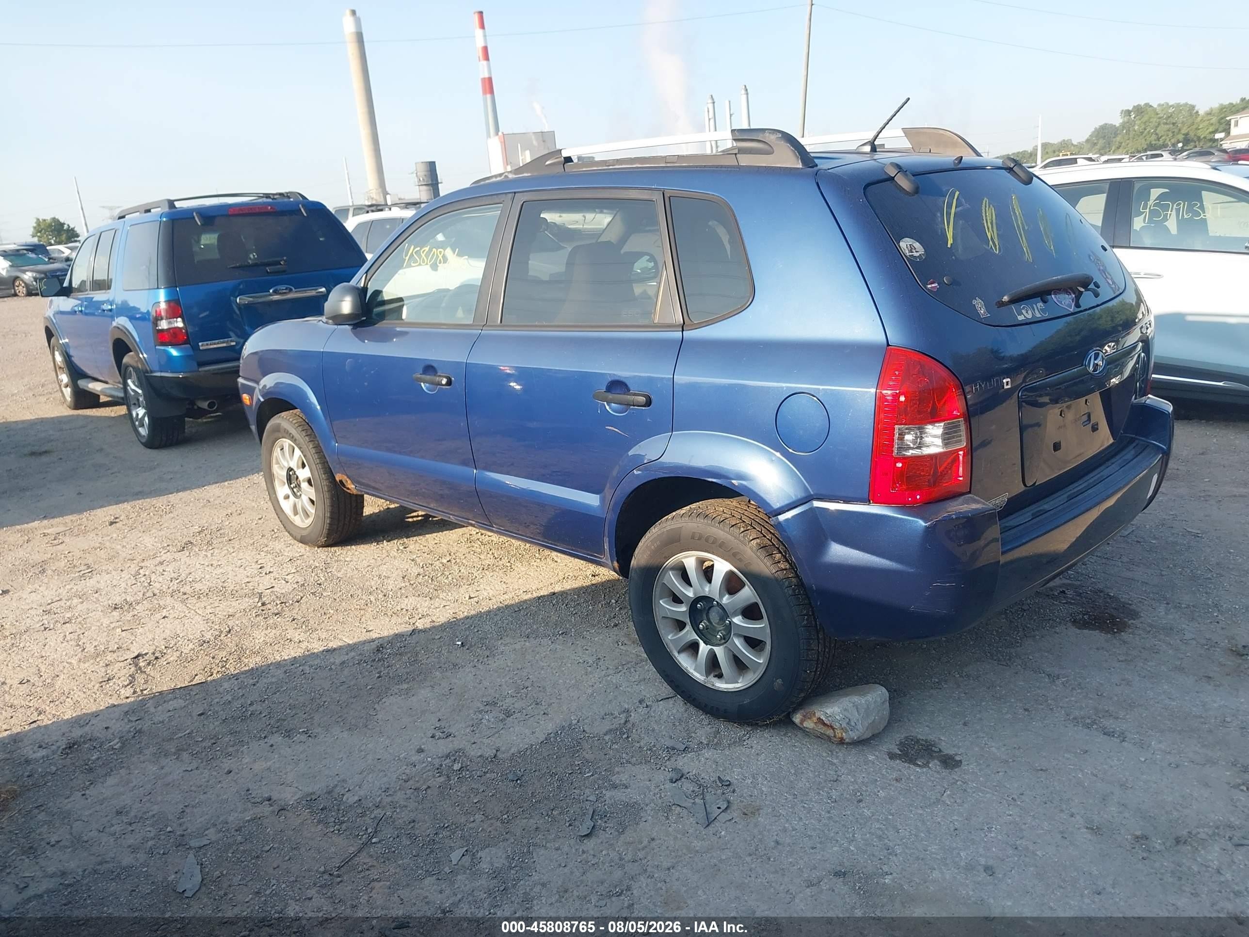 2007 Hyundai Tucson Gls Blue vin: KM8JM12B37U560302