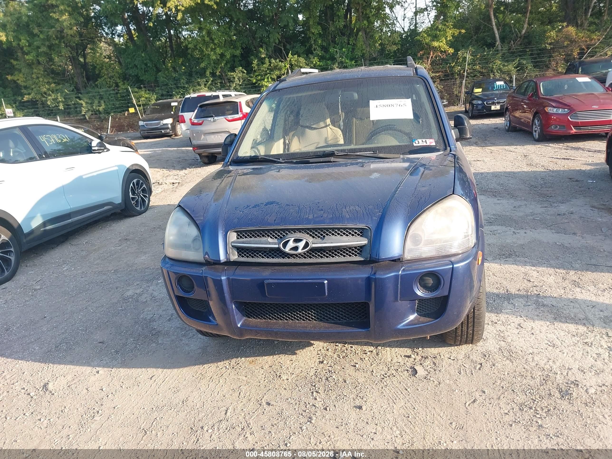 2007 Hyundai Tucson Gls Blue vin: KM8JM12B37U560302