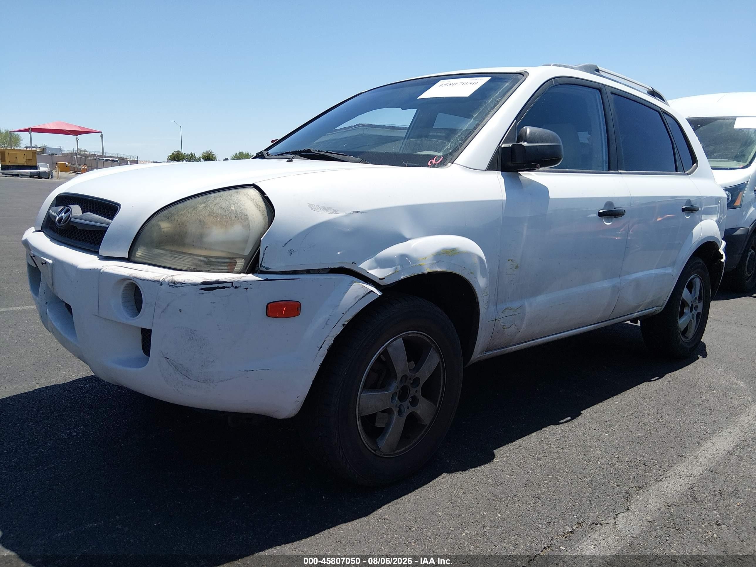2007 Hyundai Tucson Gls White vin: KM8JM12B37U649609