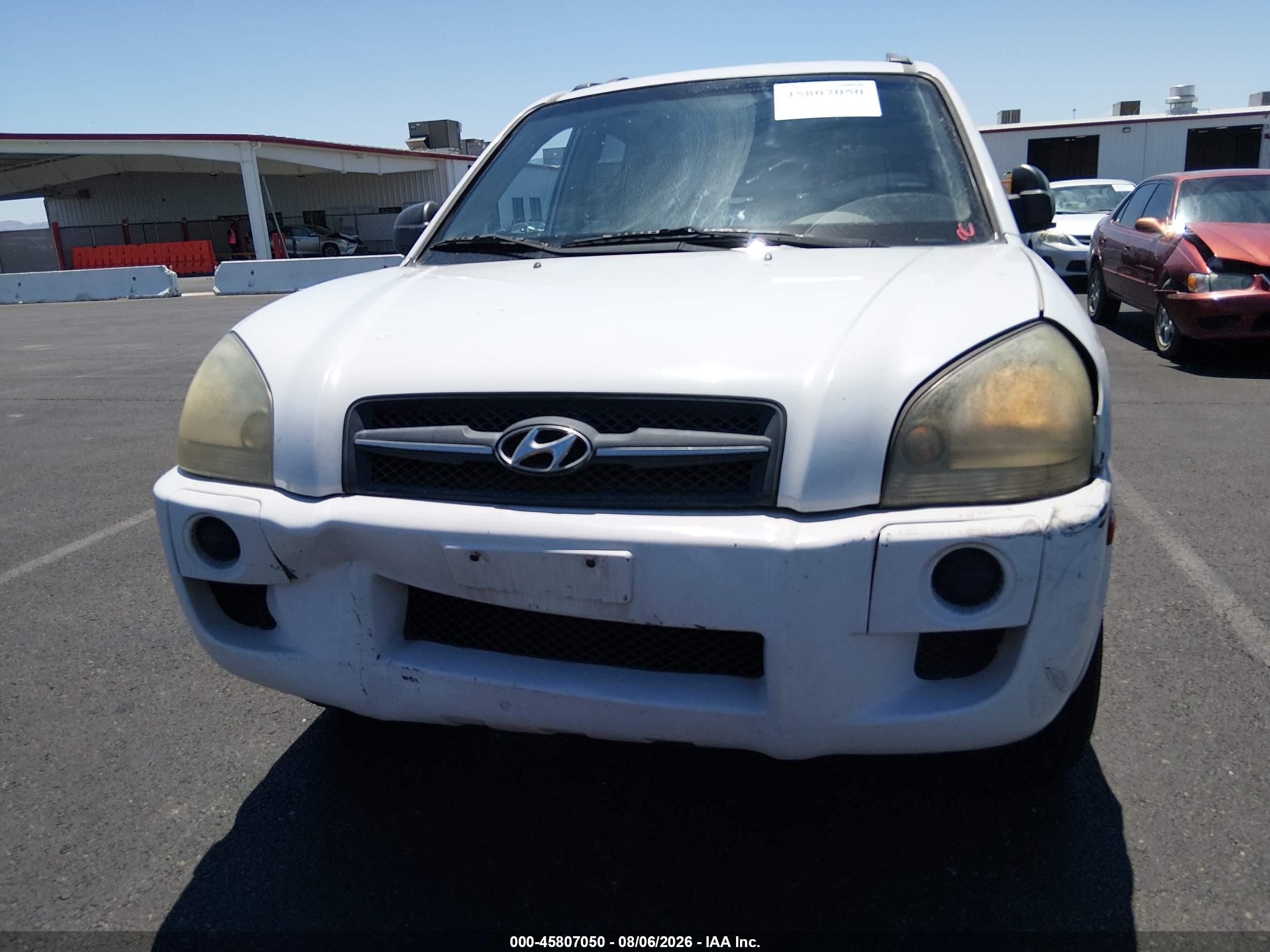 2007 Hyundai Tucson Gls White vin: KM8JM12B37U649609