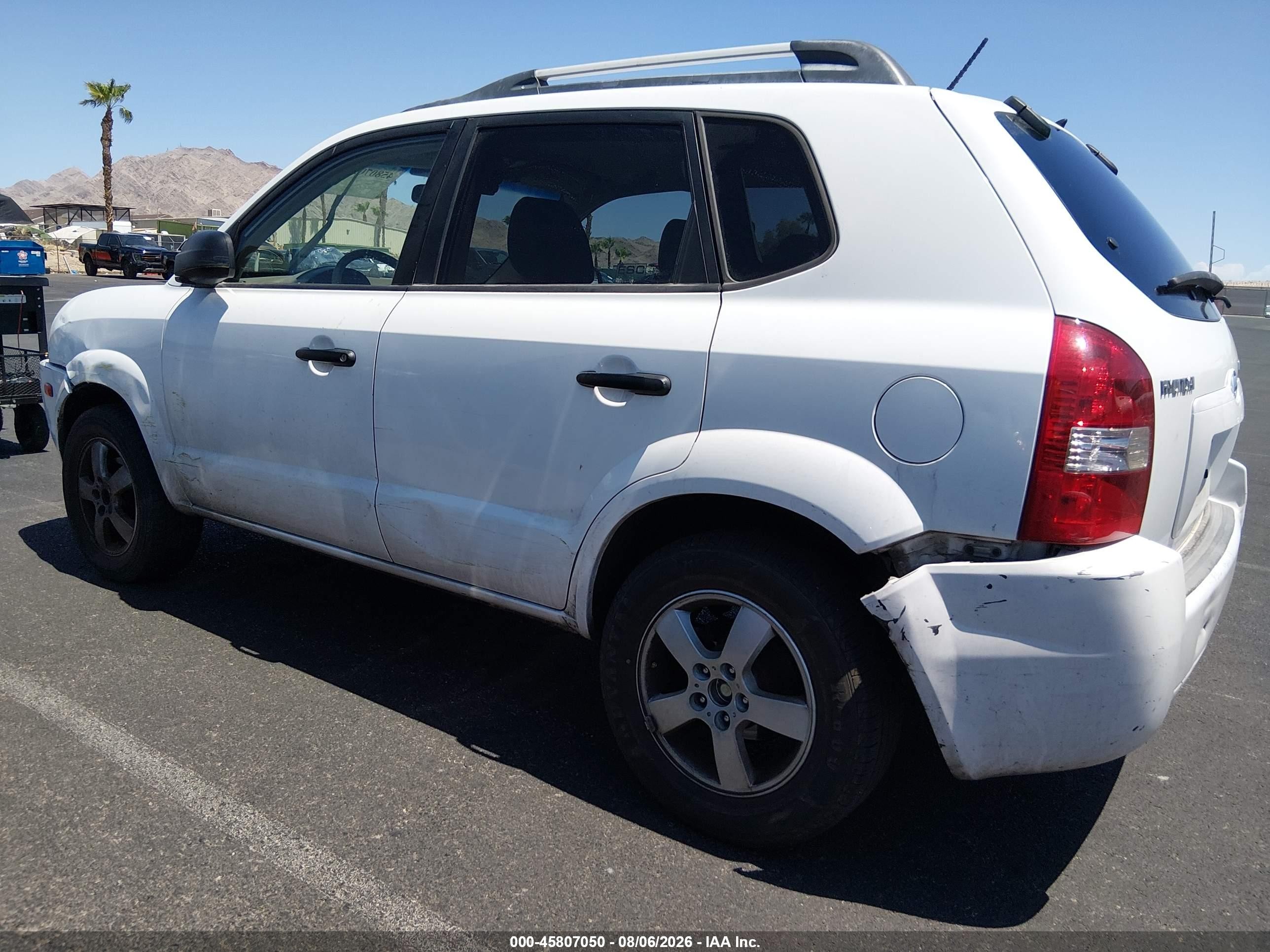 2007 Hyundai Tucson Gls White vin: KM8JM12B37U649609