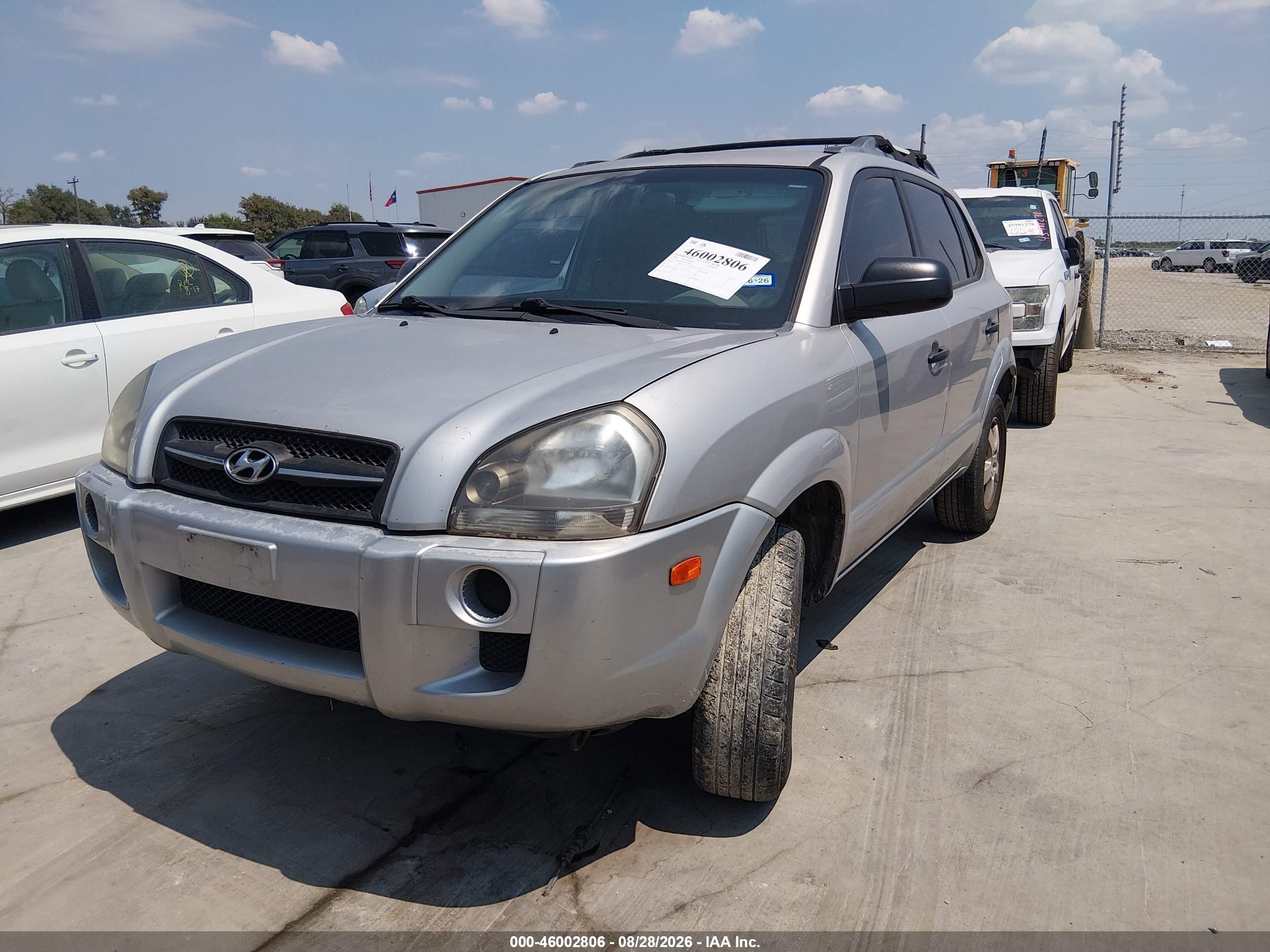 2008 Hyundai Tucson Gls Silver vin: KM8JM12B38U877496