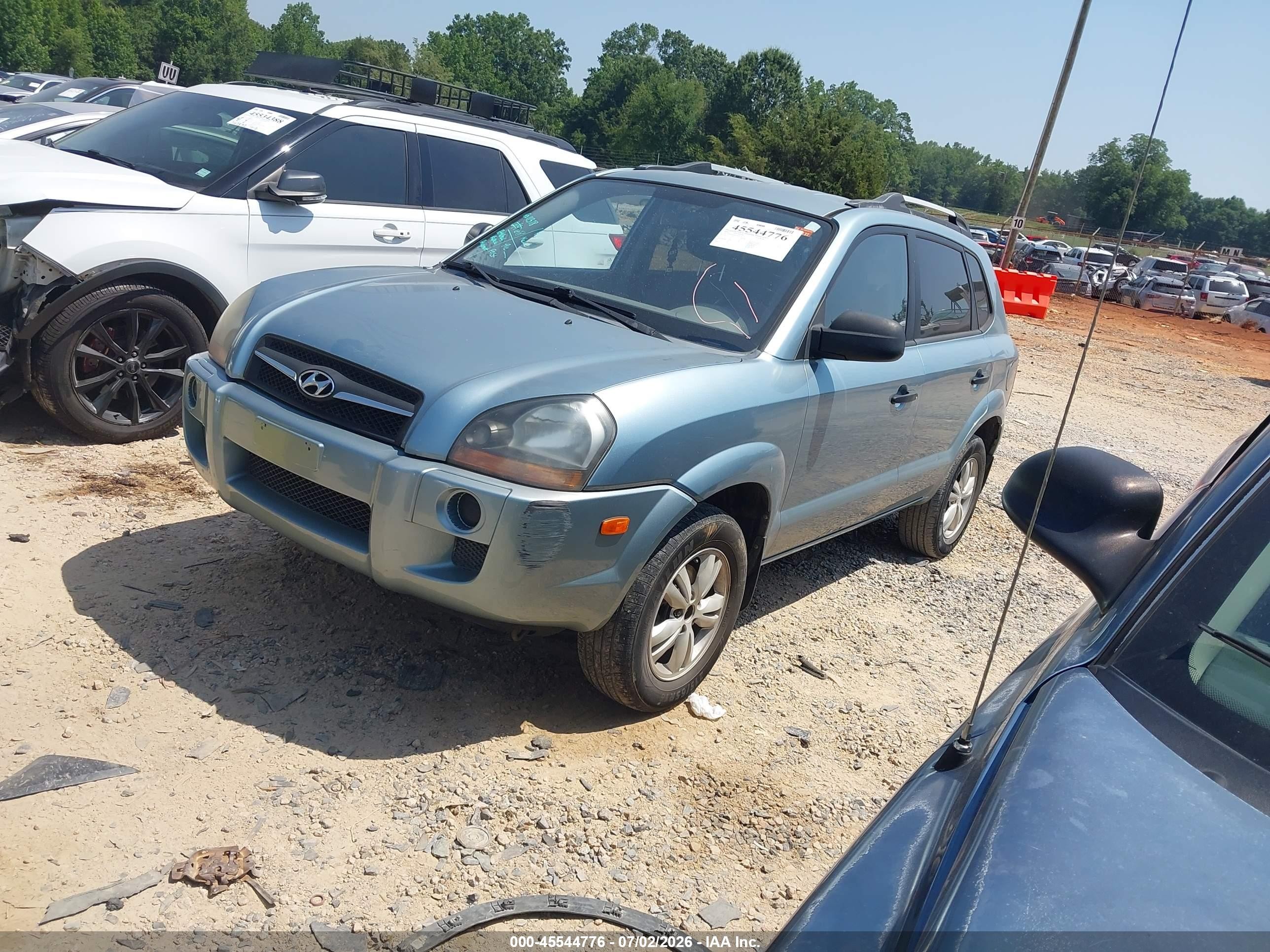 2009 Hyundai Tucson Gls Light Blue vin: KM8JM12B39U953154