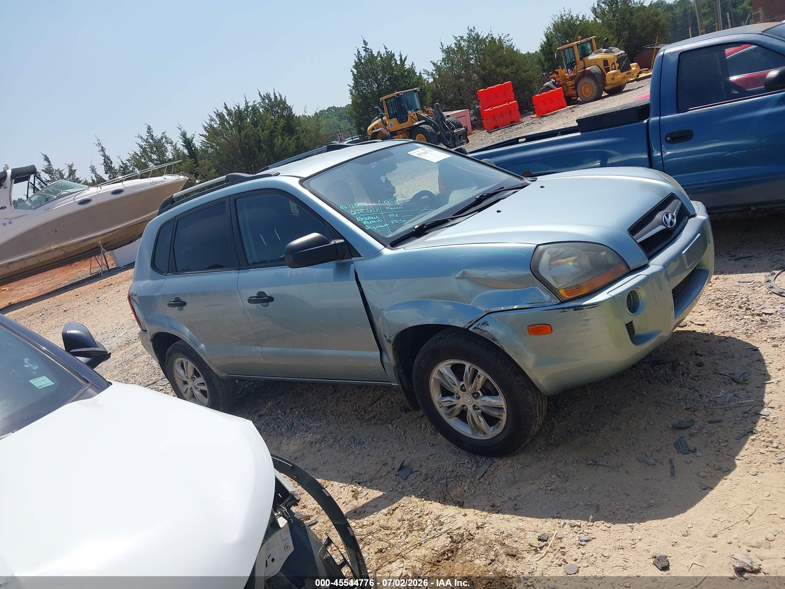 2009 Hyundai Tucson Gls Light Blue vin: KM8JM12B39U953154