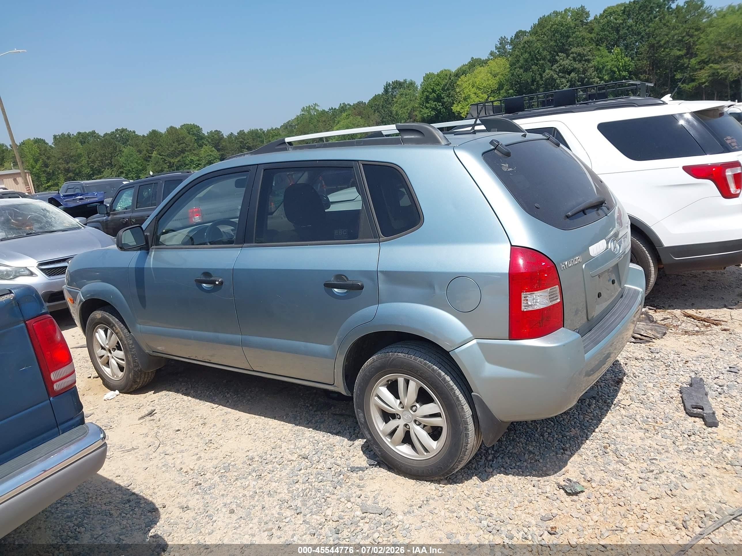 2009 Hyundai Tucson Gls Light Blue vin: KM8JM12B39U953154