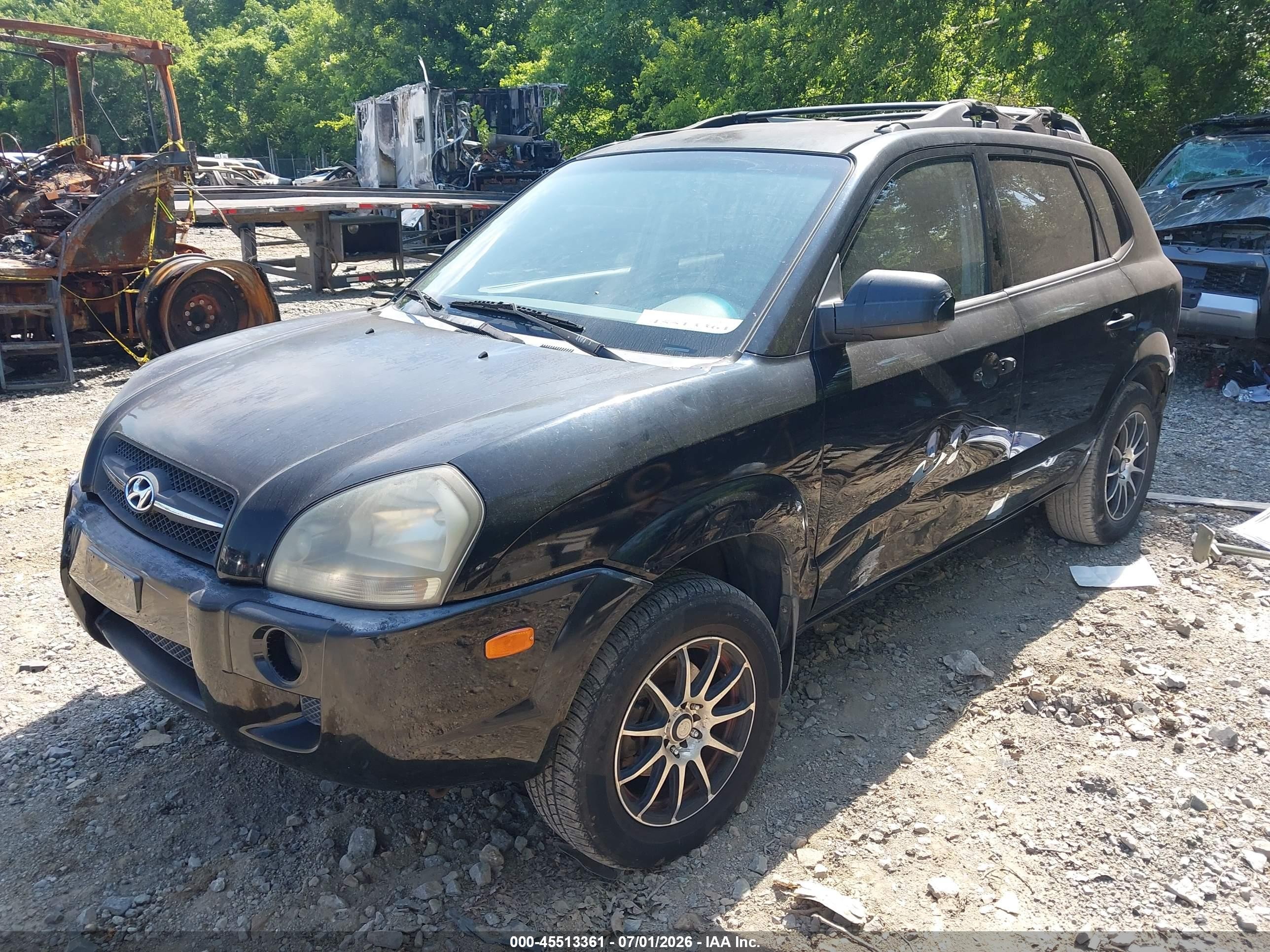 2006 Hyundai Tucson Gl Black vin: KM8JM12B46U279771