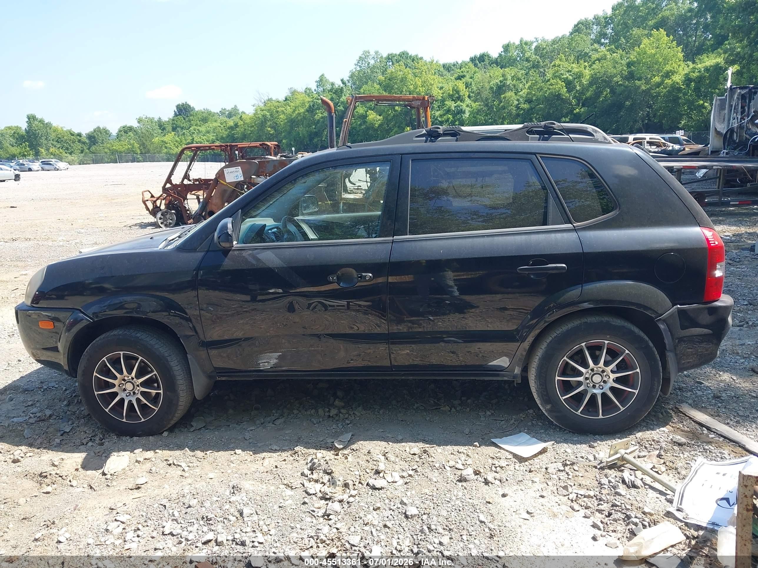 2006 Hyundai Tucson Gl Black vin: KM8JM12B46U279771
