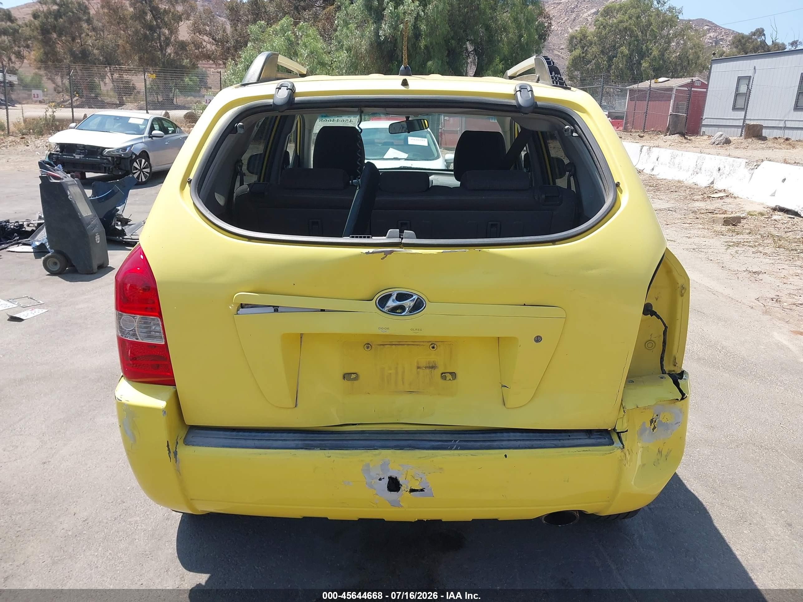 2007 Hyundai Tucson Gls Yellow vin: KM8JM12B47U551768