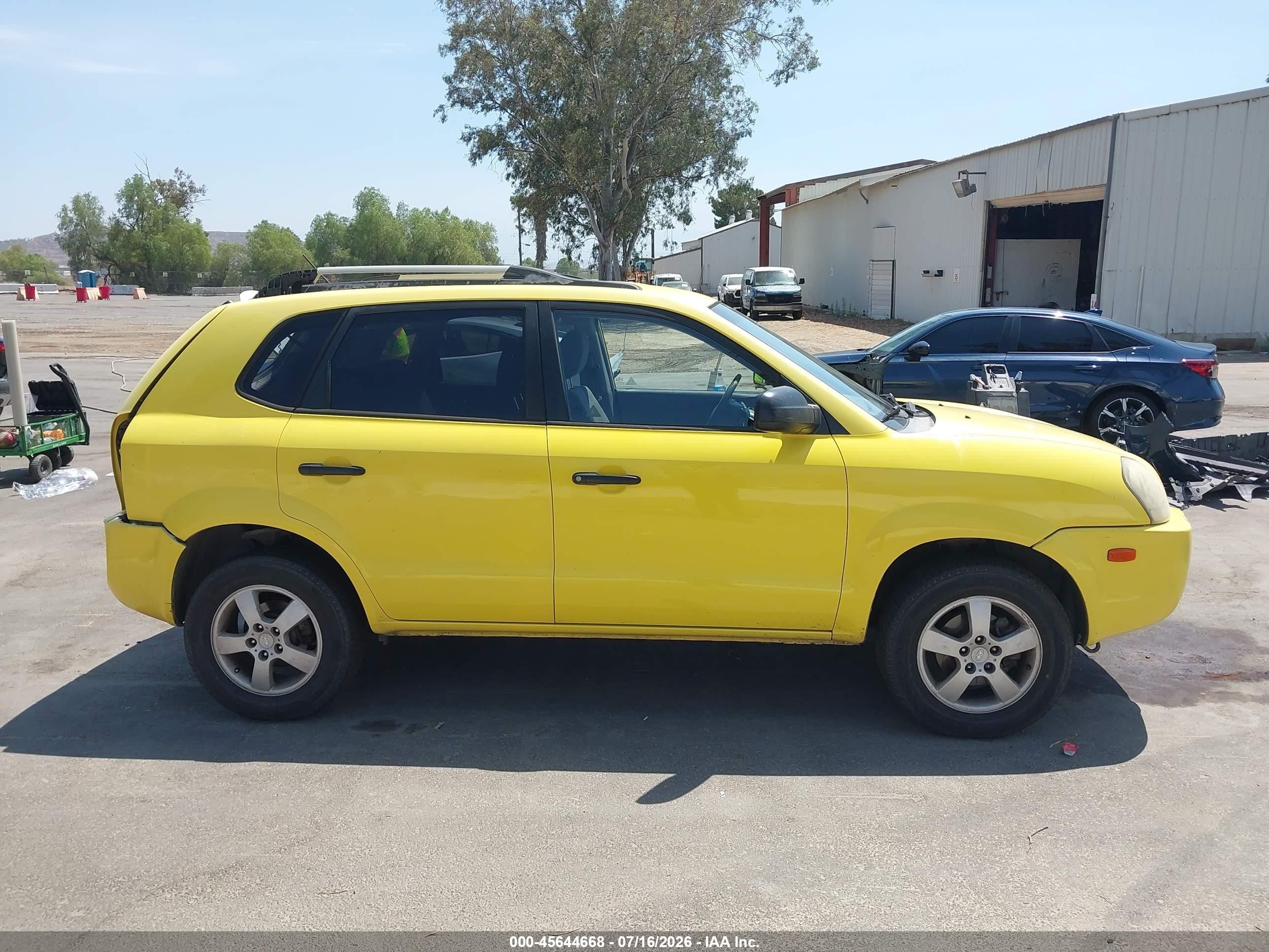 2007 Hyundai Tucson Gls Yellow vin: KM8JM12B47U551768