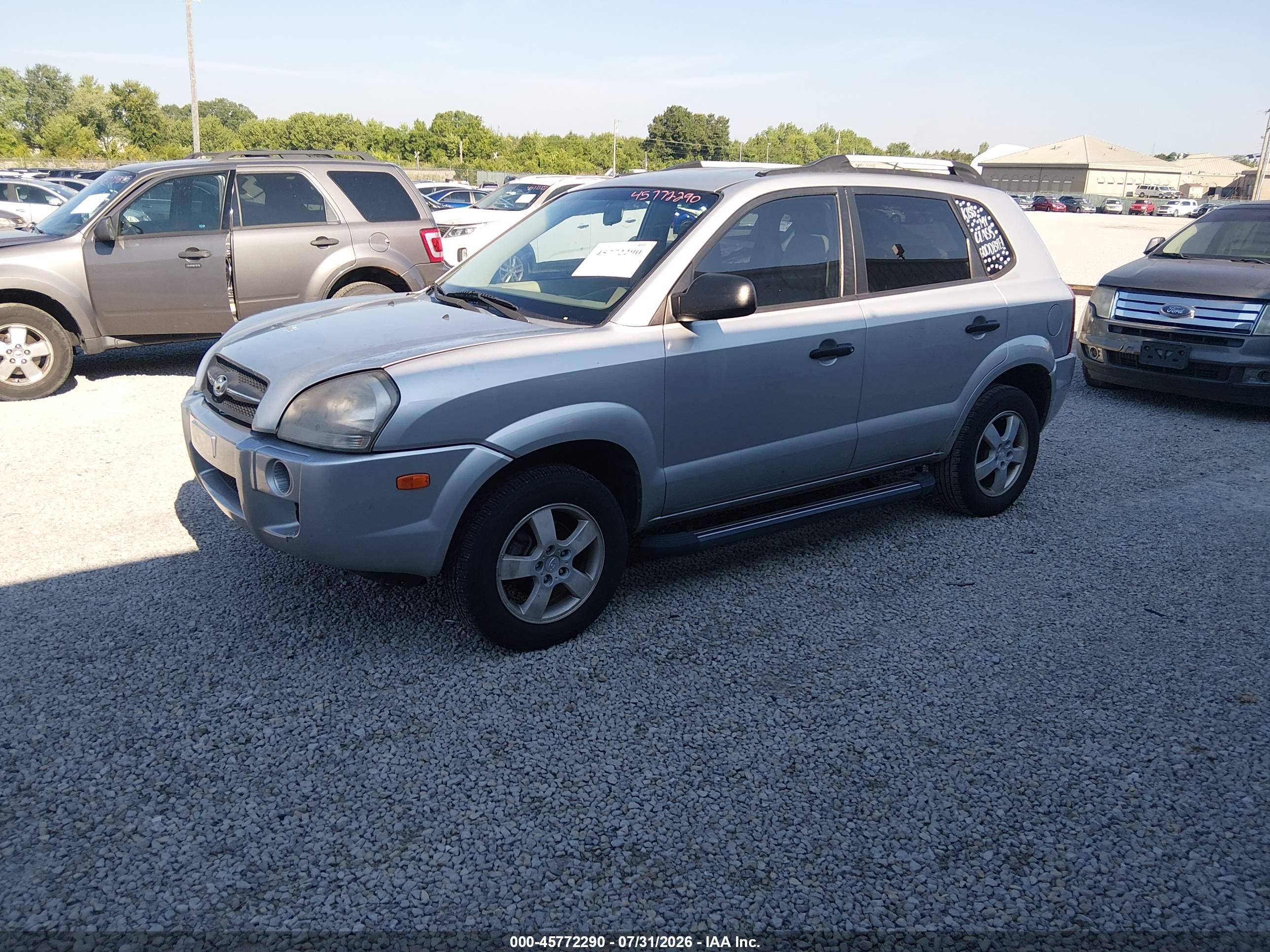2007 Hyundai Tucson Gls Silver vin: KM8JM12B47U567565