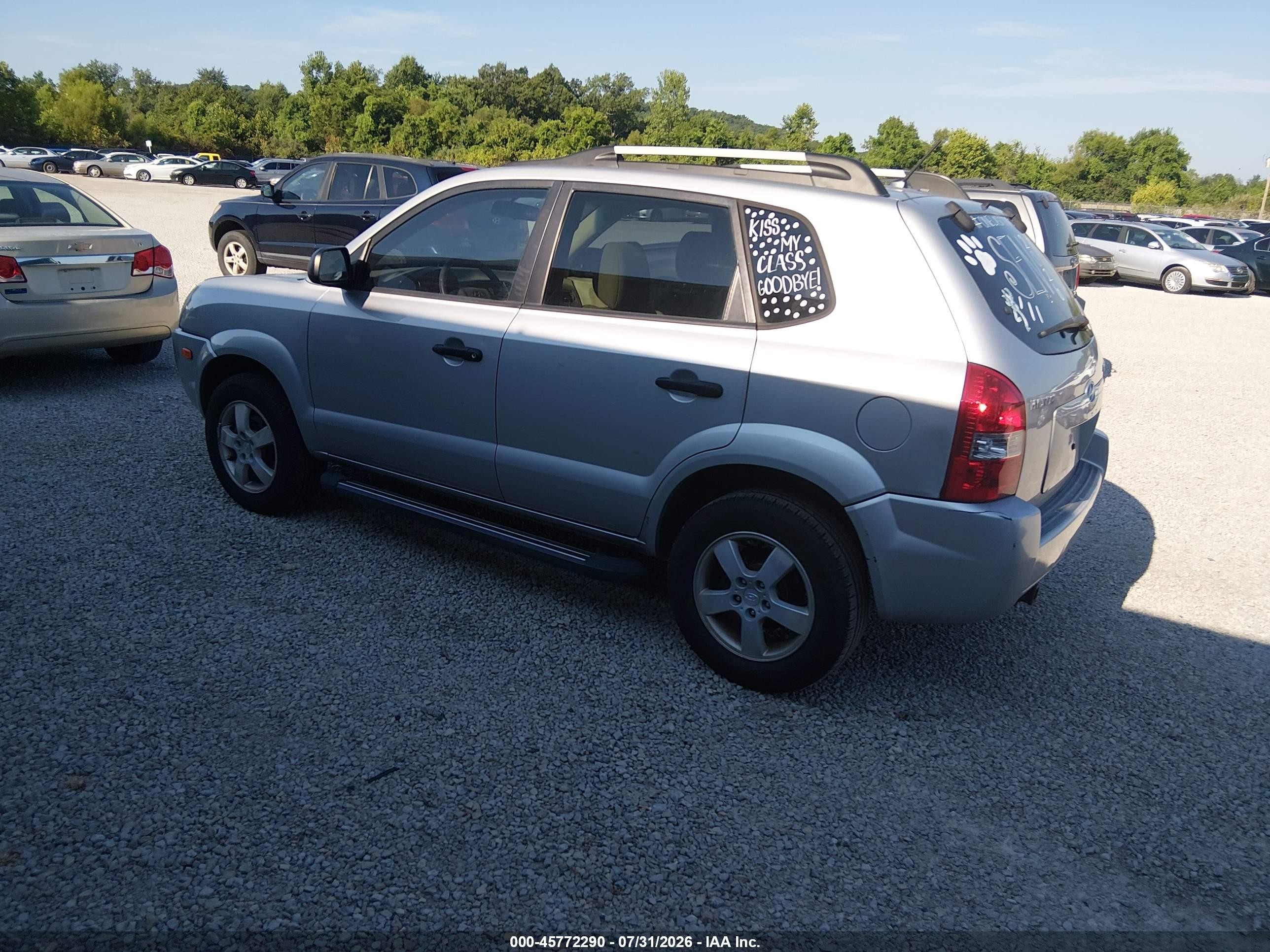 2007 Hyundai Tucson Gls Silver vin: KM8JM12B47U567565
