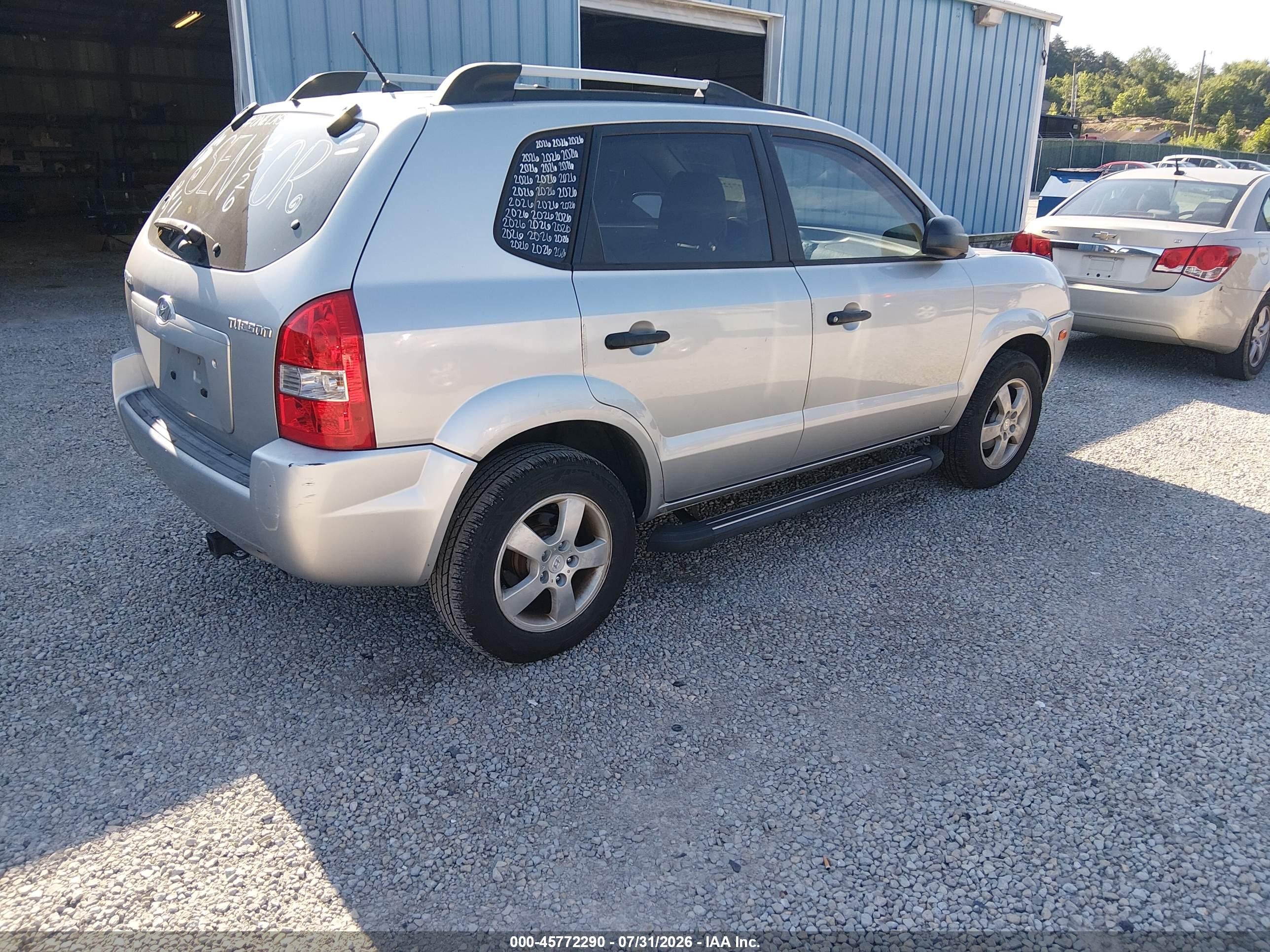 2007 Hyundai Tucson Gls Silver vin: KM8JM12B47U567565