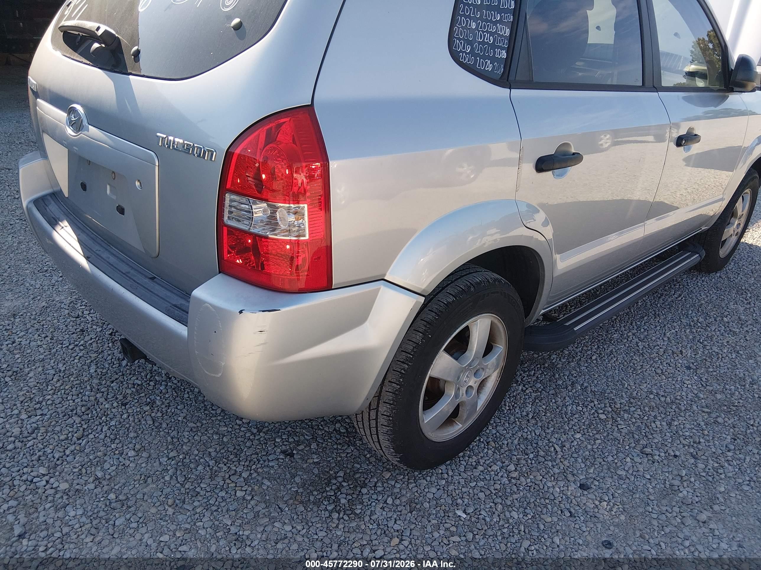 2007 Hyundai Tucson Gls Silver vin: KM8JM12B47U567565