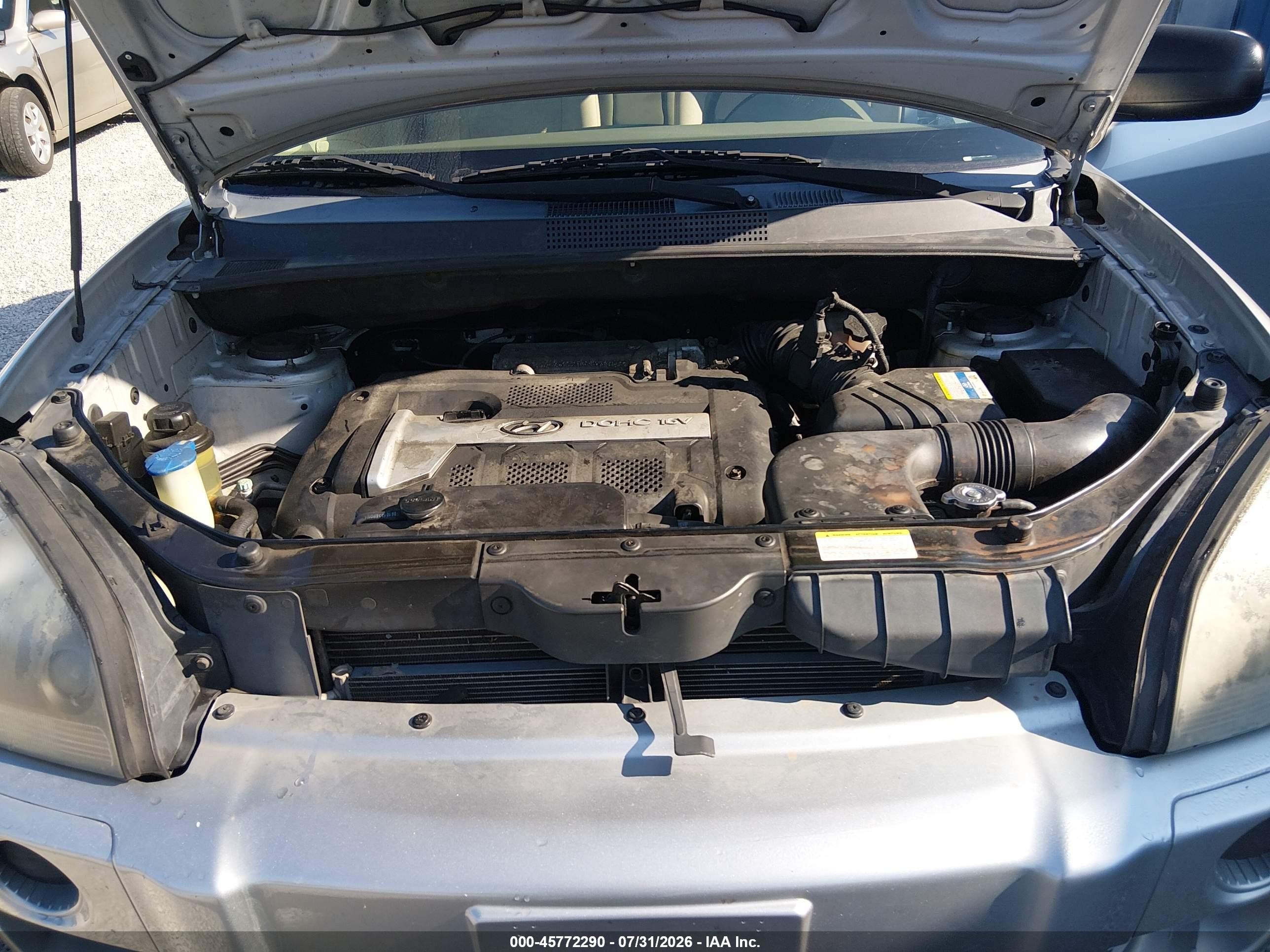 2007 Hyundai Tucson Gls Silver vin: KM8JM12B47U567565