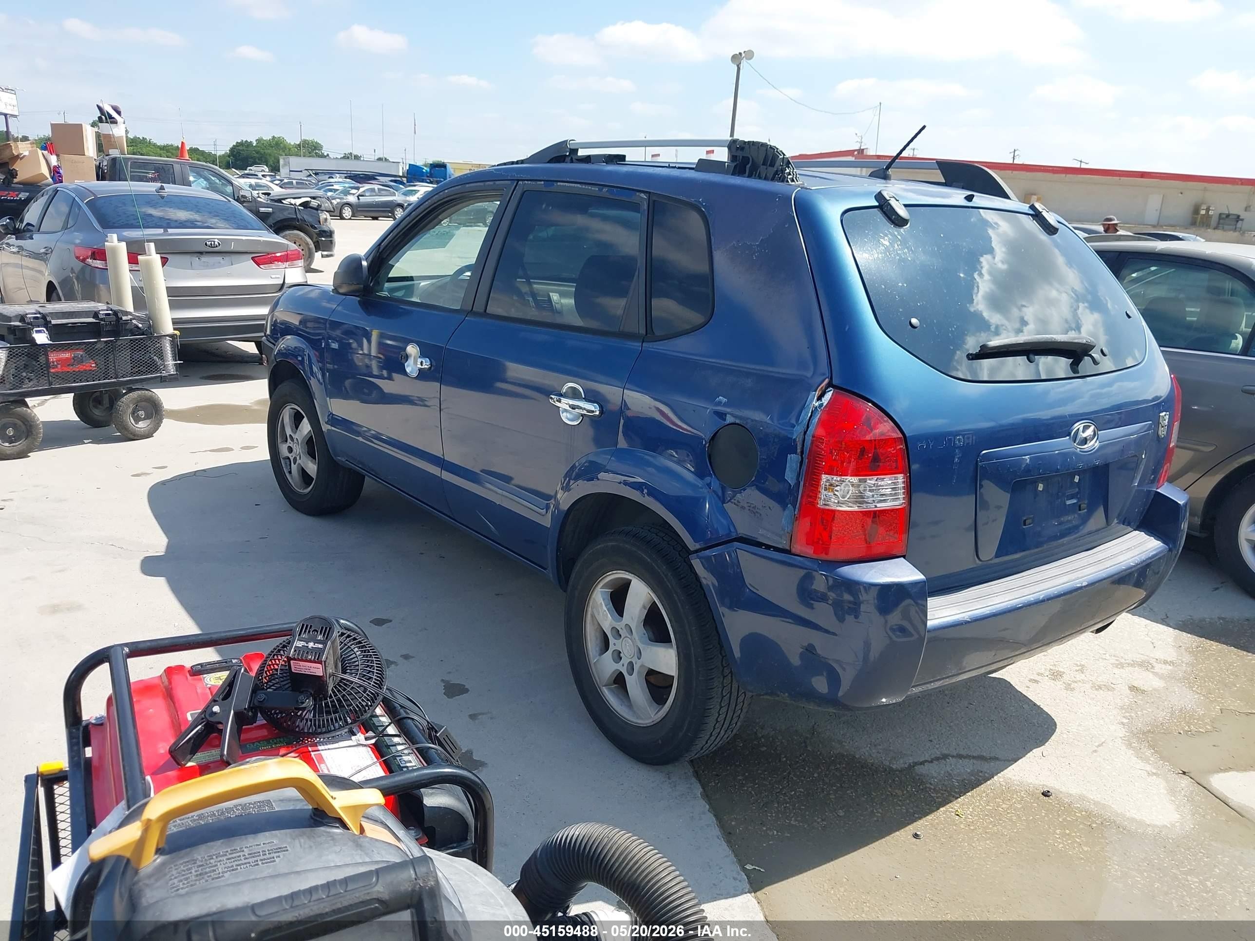 2007 Hyundai Tucson Gls Blue vin: KM8JM12B47U615629