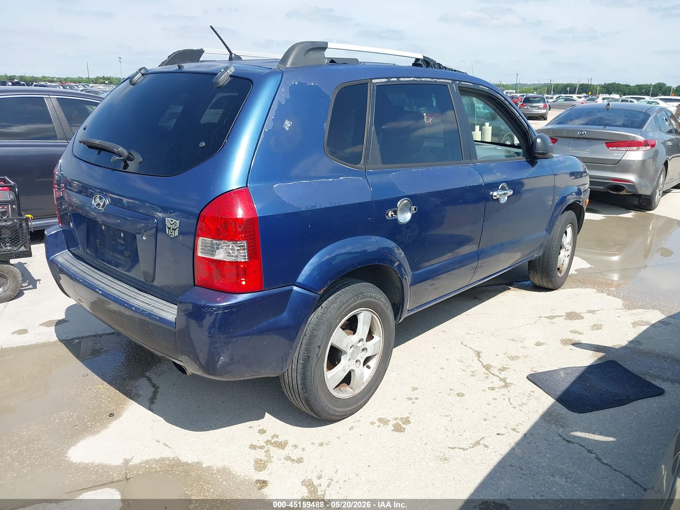 2007 Hyundai Tucson Gls Blue vin: KM8JM12B47U615629