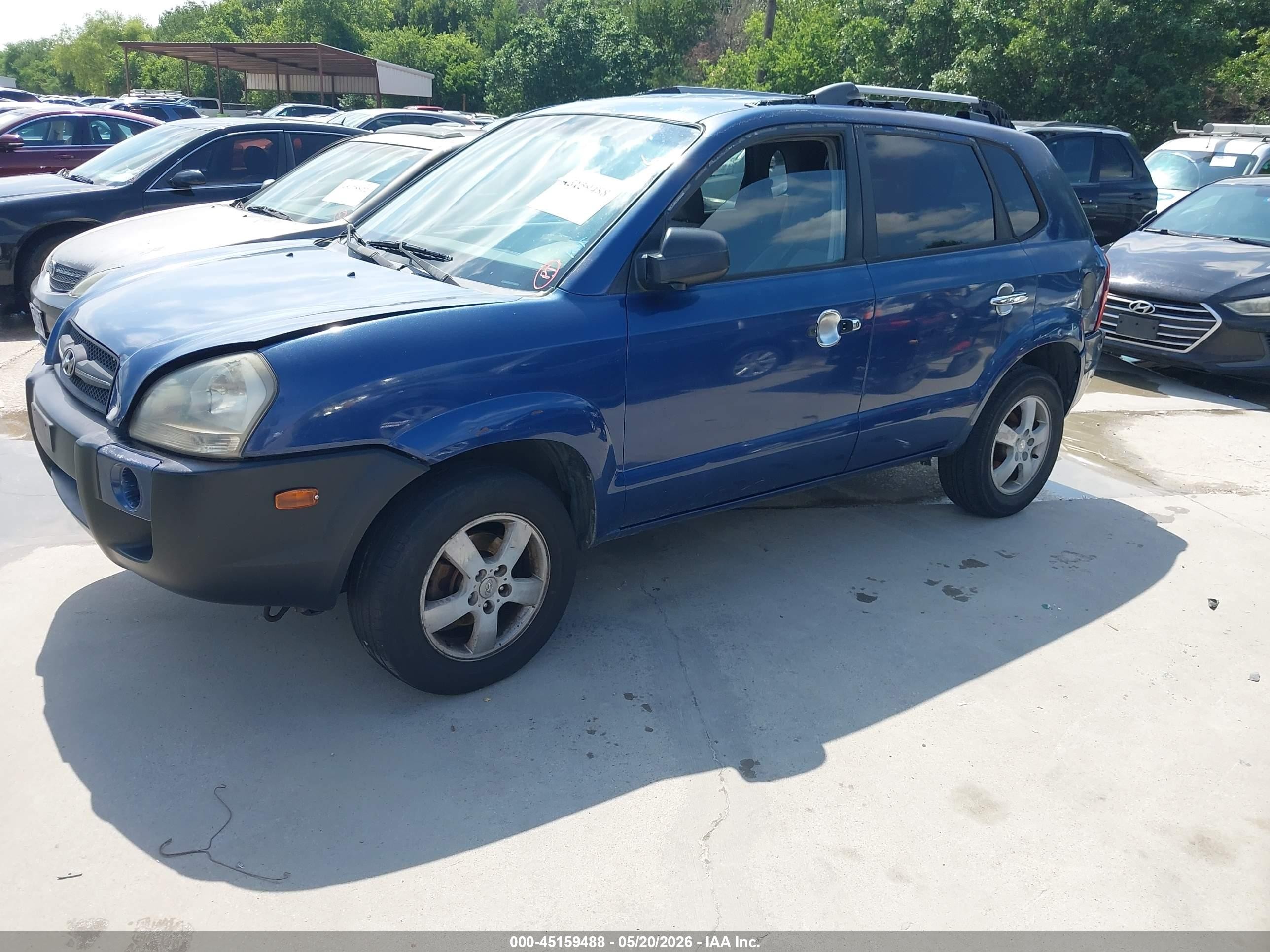 2007 Hyundai Tucson Gls Blue vin: KM8JM12B47U615629