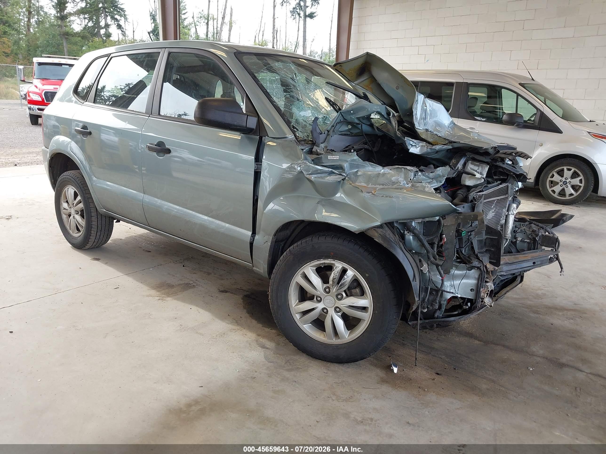 2009 Hyundai Tucson Gls Light Blue vin: KM8JM12B49U000890