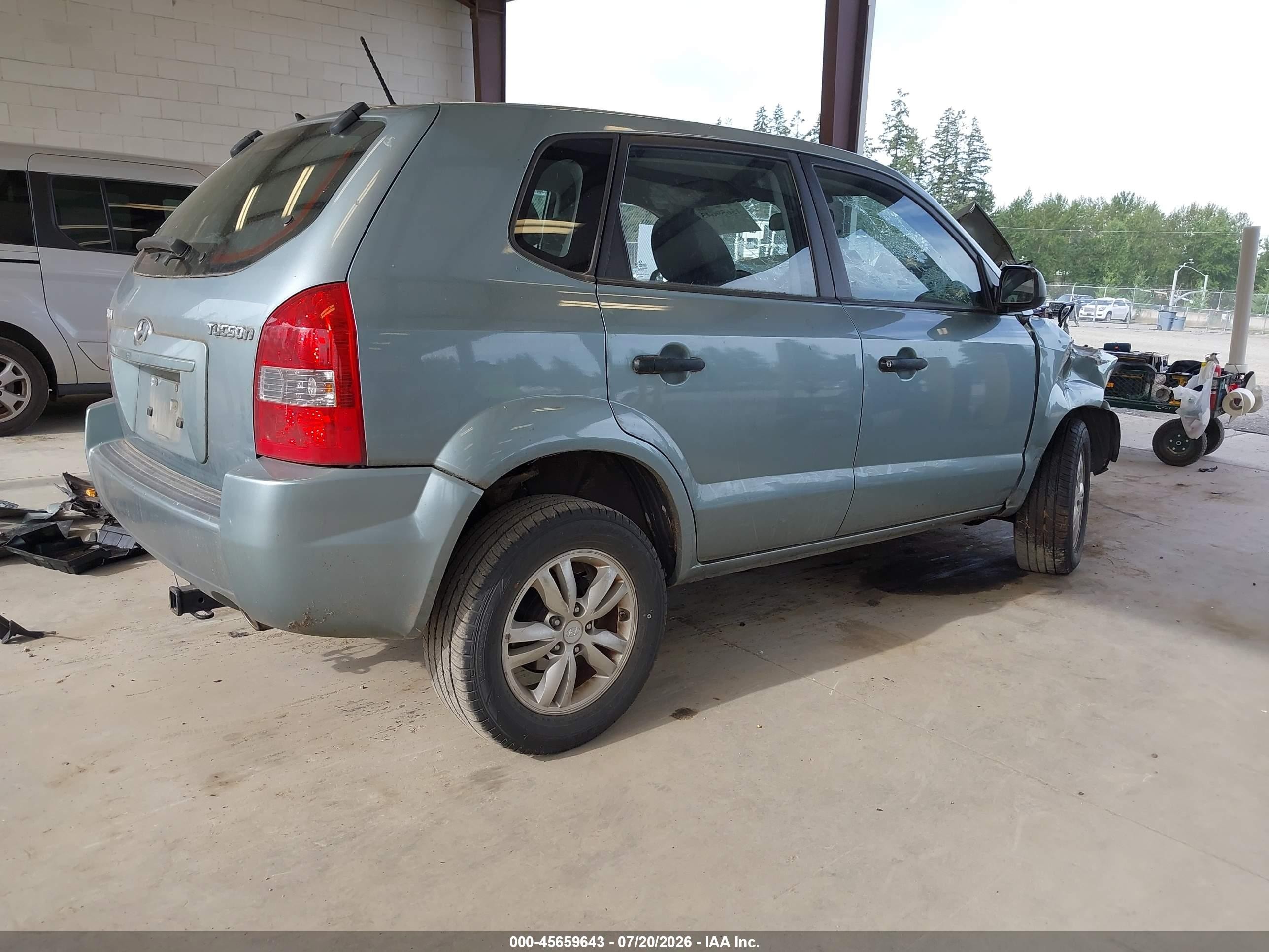 2009 Hyundai Tucson Gls Light Blue vin: KM8JM12B49U000890