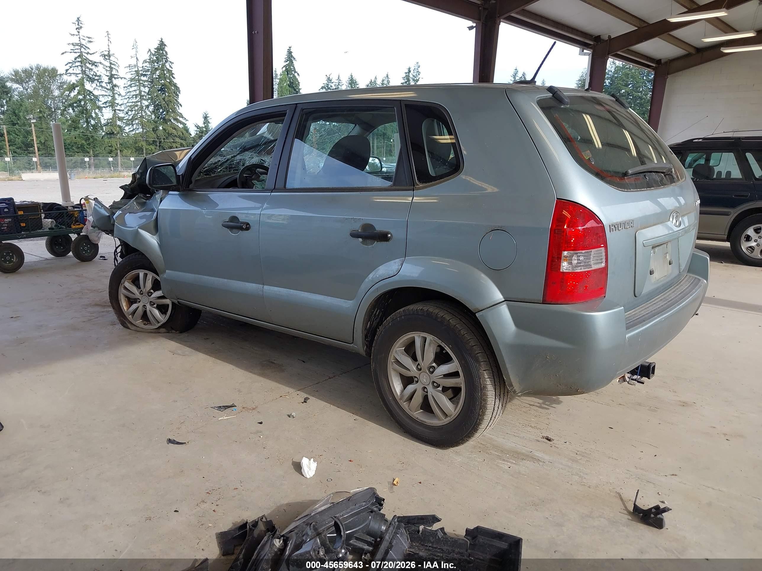 2009 Hyundai Tucson Gls Light Blue vin: KM8JM12B49U000890