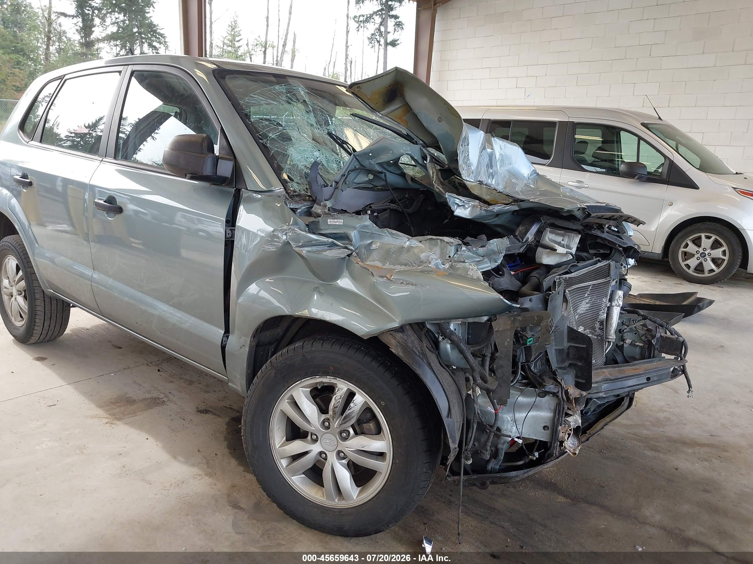 2009 Hyundai Tucson Gls Light Blue vin: KM8JM12B49U000890