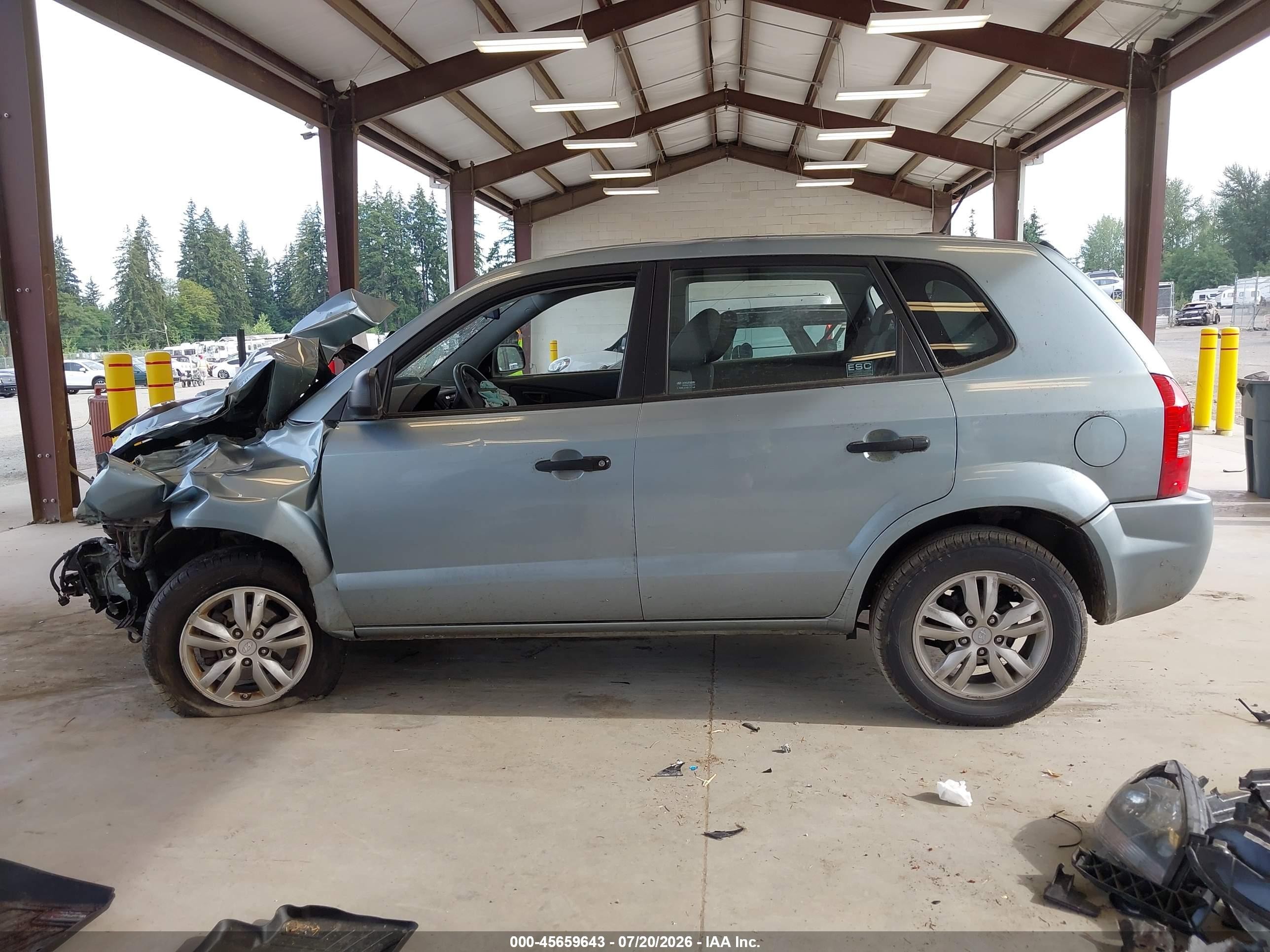 2009 Hyundai Tucson Gls Light Blue vin: KM8JM12B49U000890