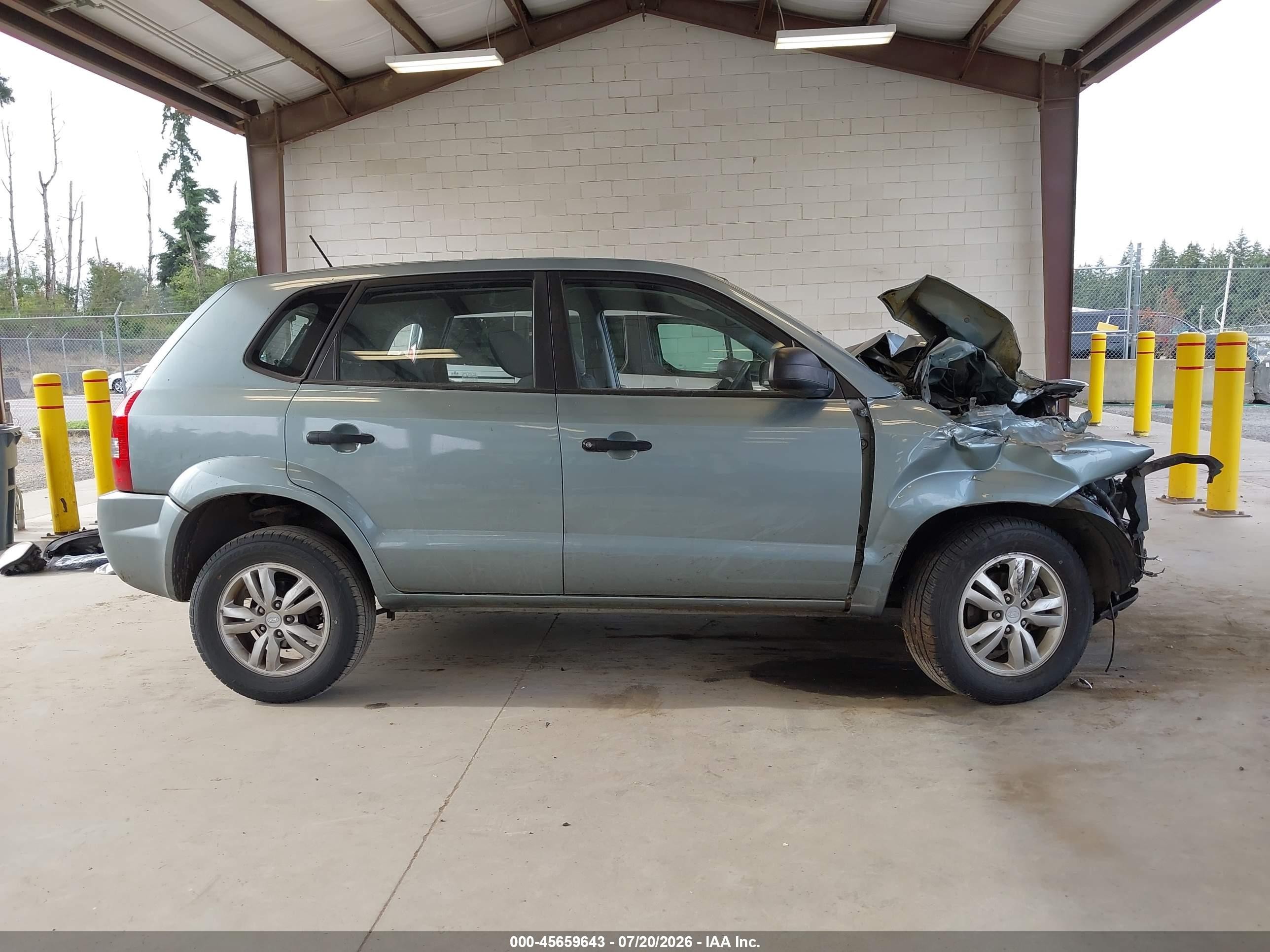 2009 Hyundai Tucson Gls Light Blue vin: KM8JM12B49U000890