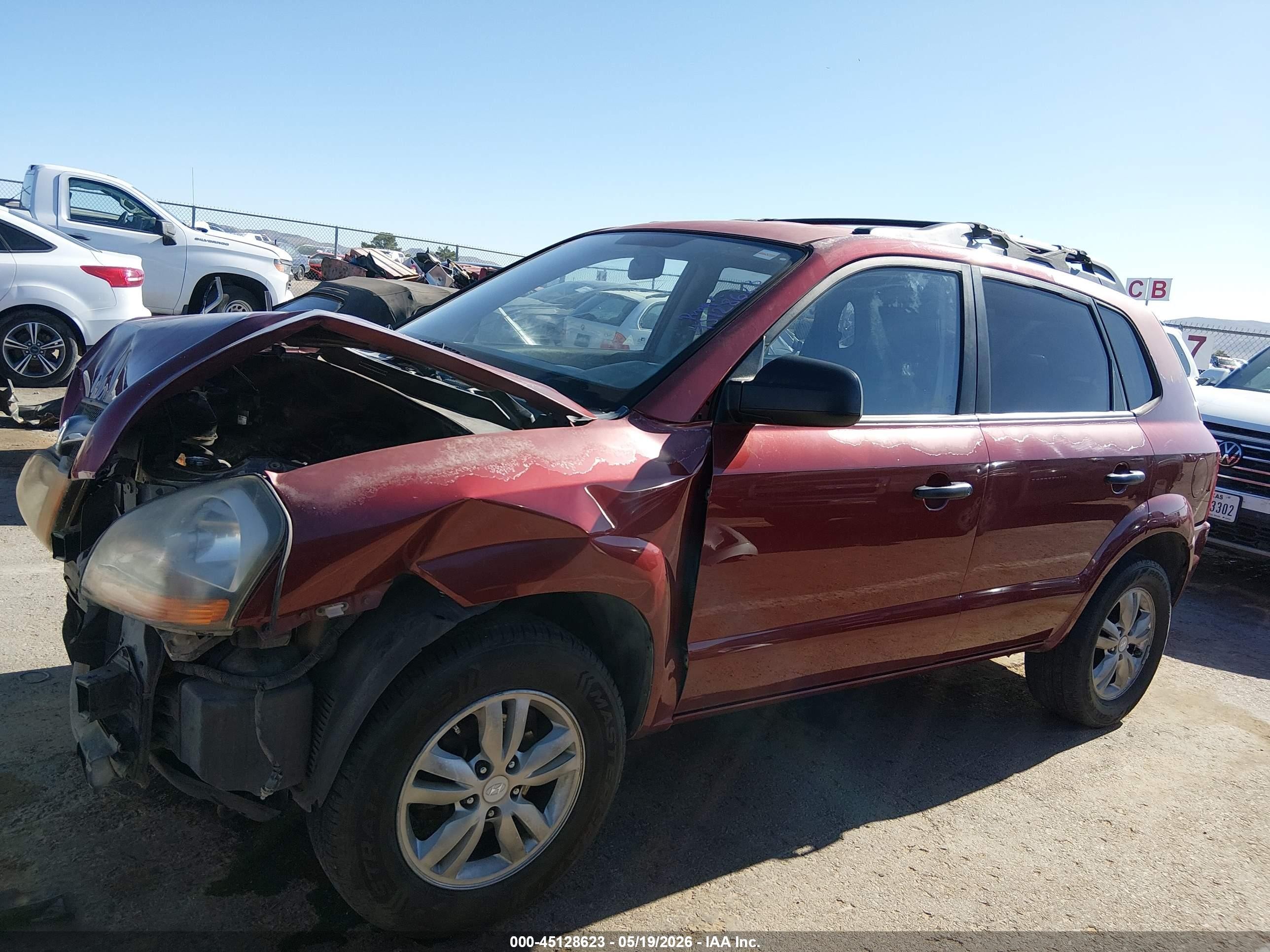 2009 Hyundai Tucson Gls Red vin: KM8JM12B49U988429