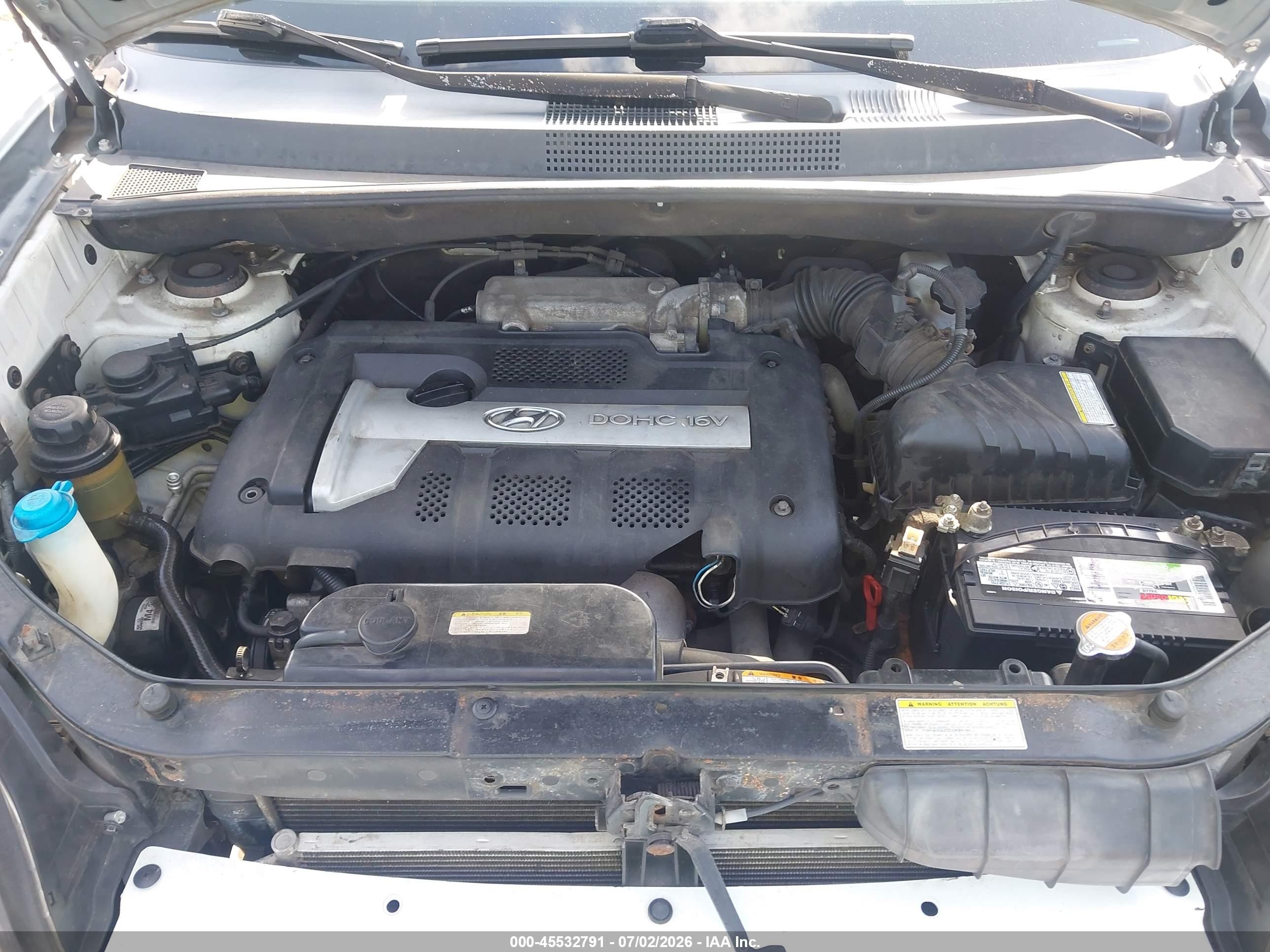 2005 Hyundai Tucson Gl White vin: KM8JM12B55U079805