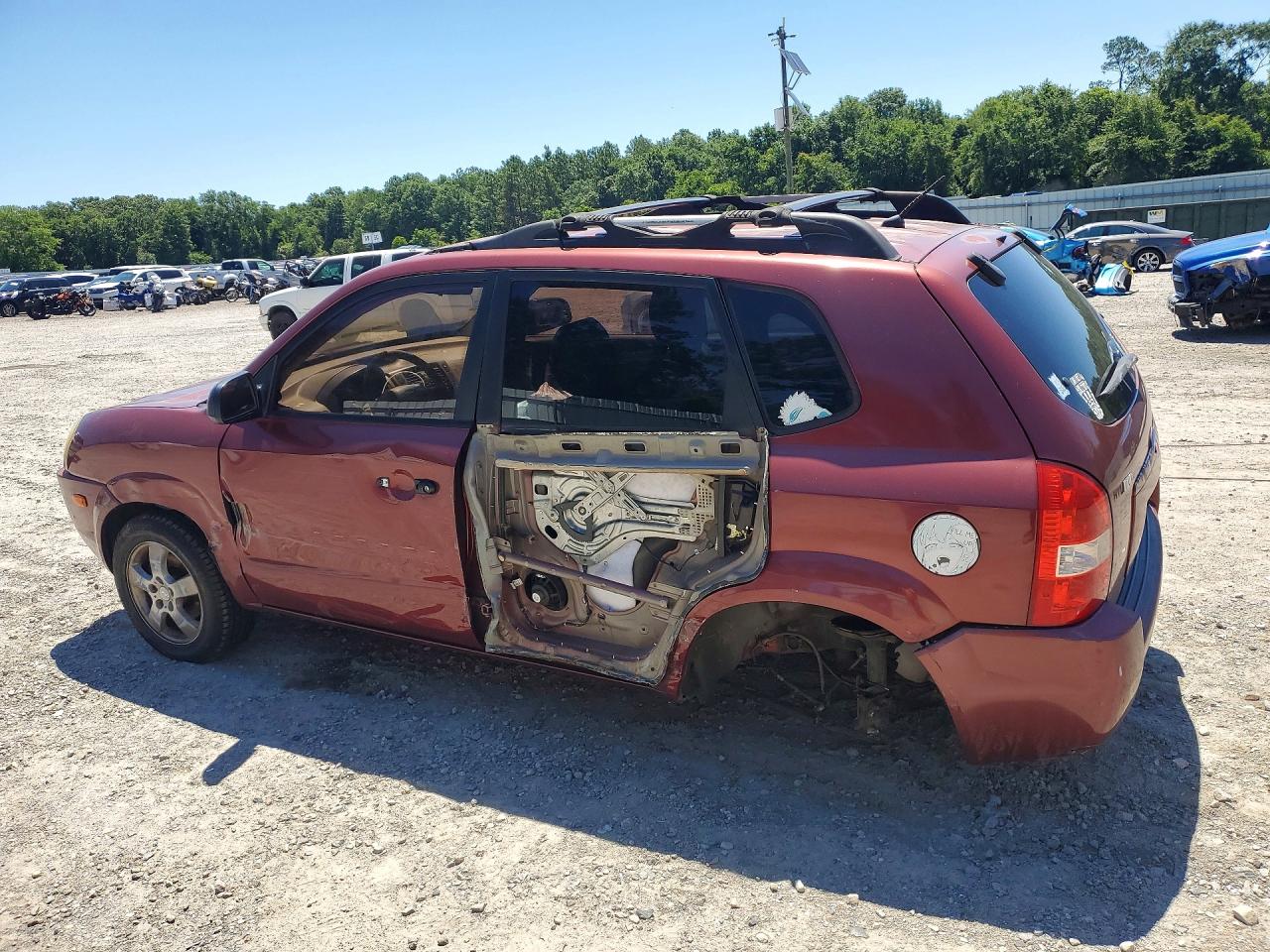 2006 Hyundai Tucson Gl Burgundy vin: KM8JM12B56U437504