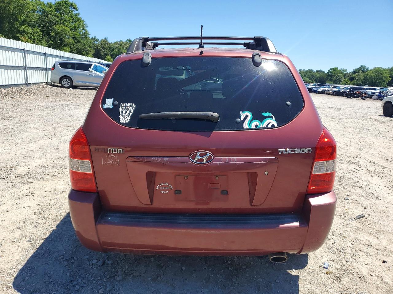 2006 Hyundai Tucson Gl Burgundy vin: KM8JM12B56U437504